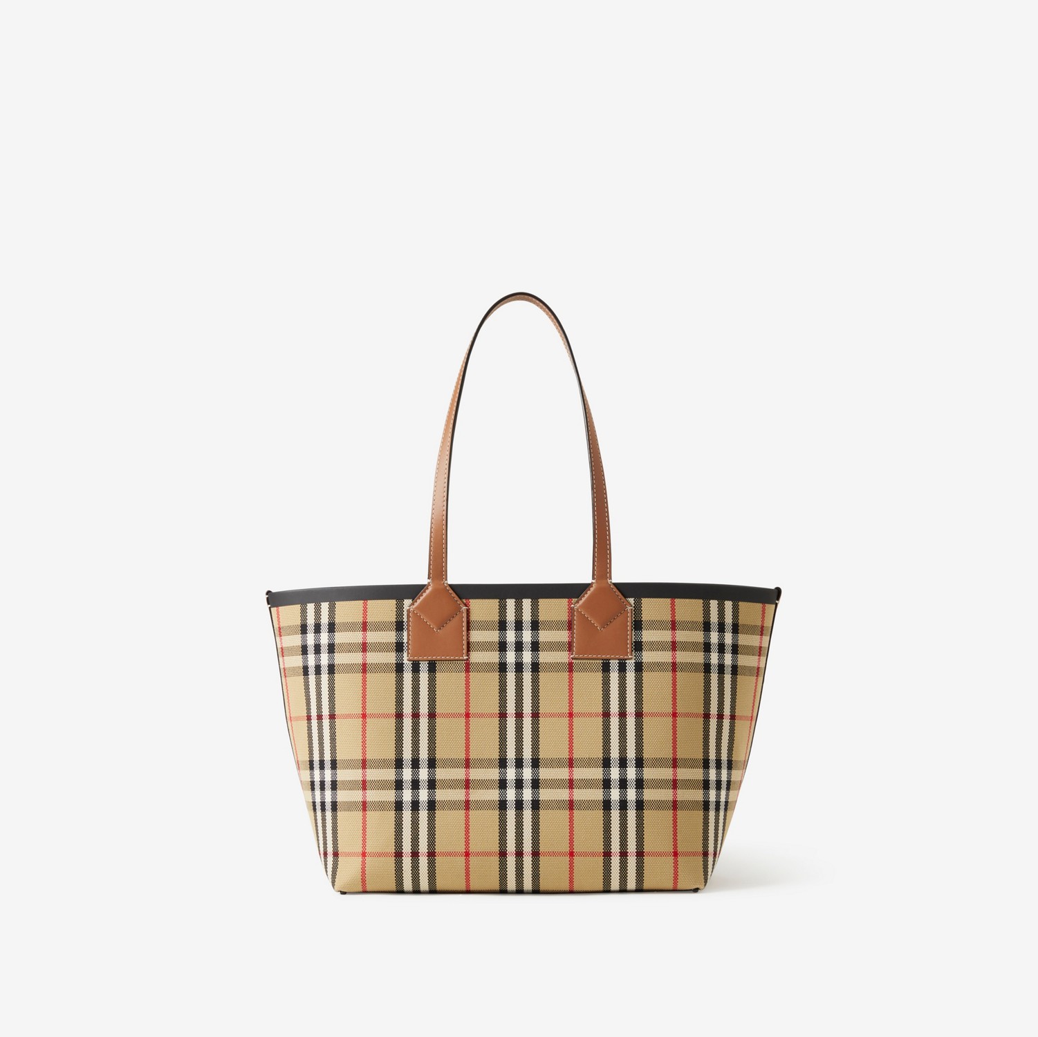 Small London Tote in Briar Brown/black - Women | Burberry® Official