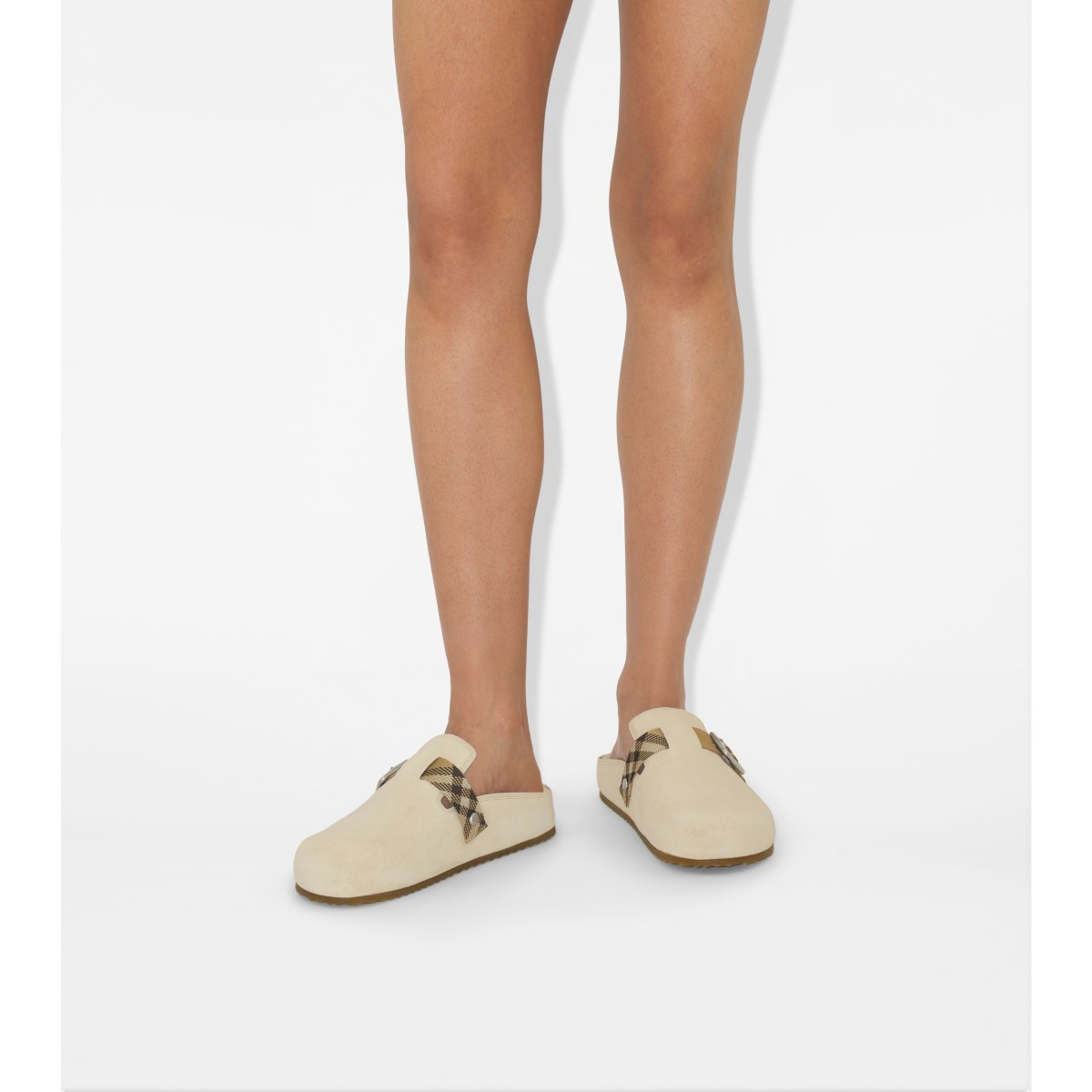  Check Suede Urchin Clogs