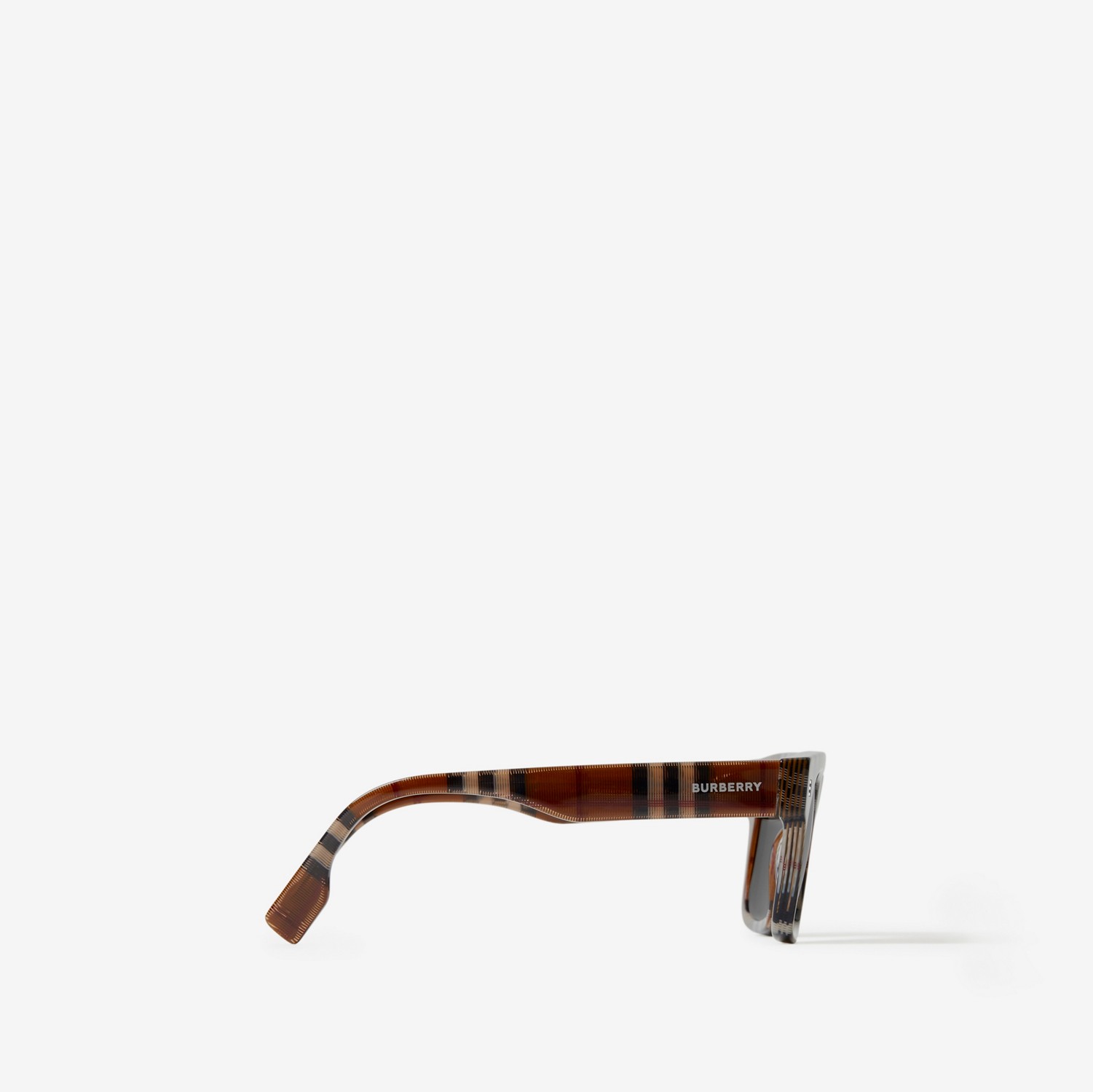 格纹方框太阳眼镜 (桦木棕) - 男士 | Burberry® 博柏利官网