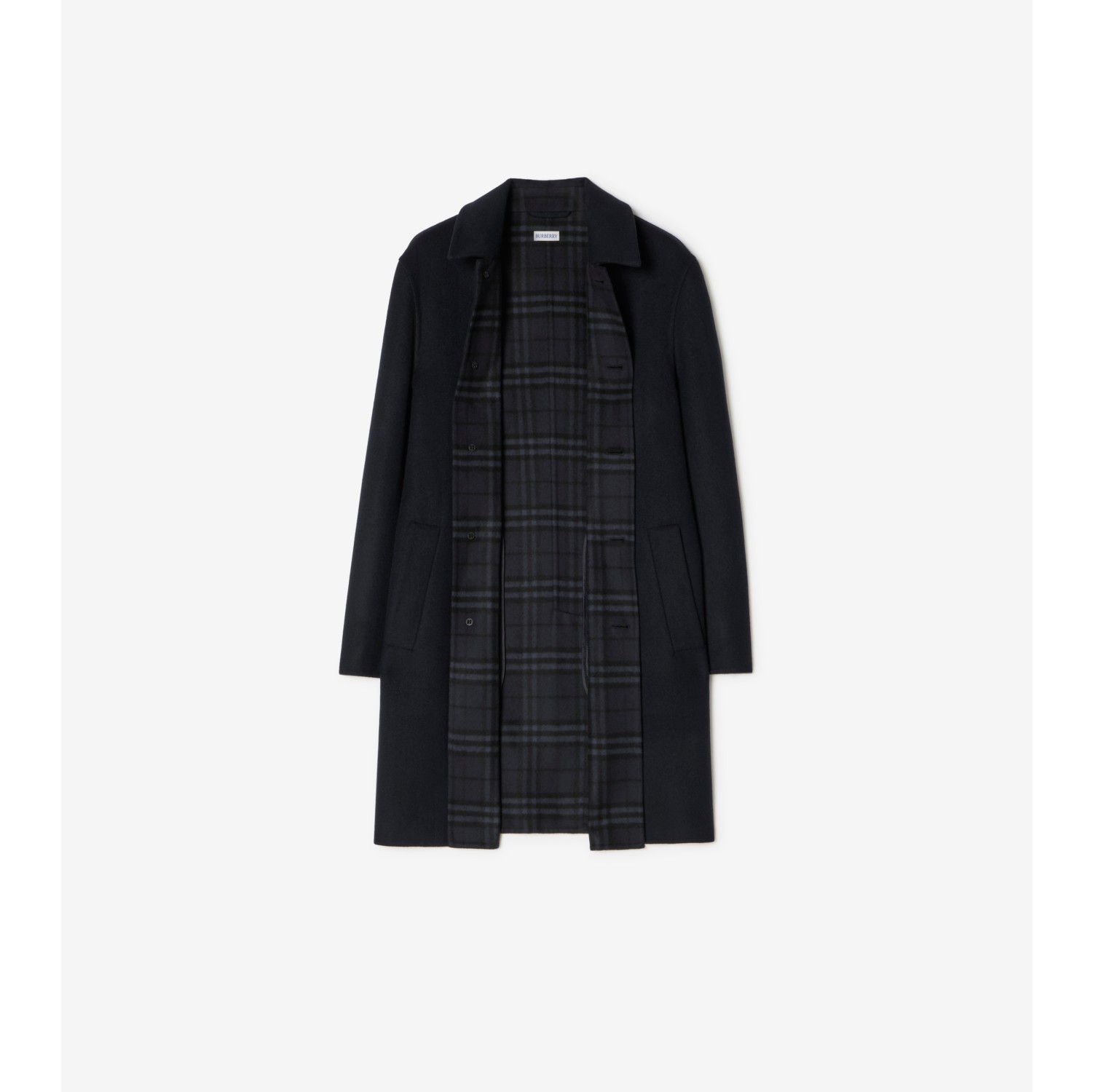 ミッドレングス ウール ワージング カーコート (ネイビー) - メンズ | Burberry®公式サイト