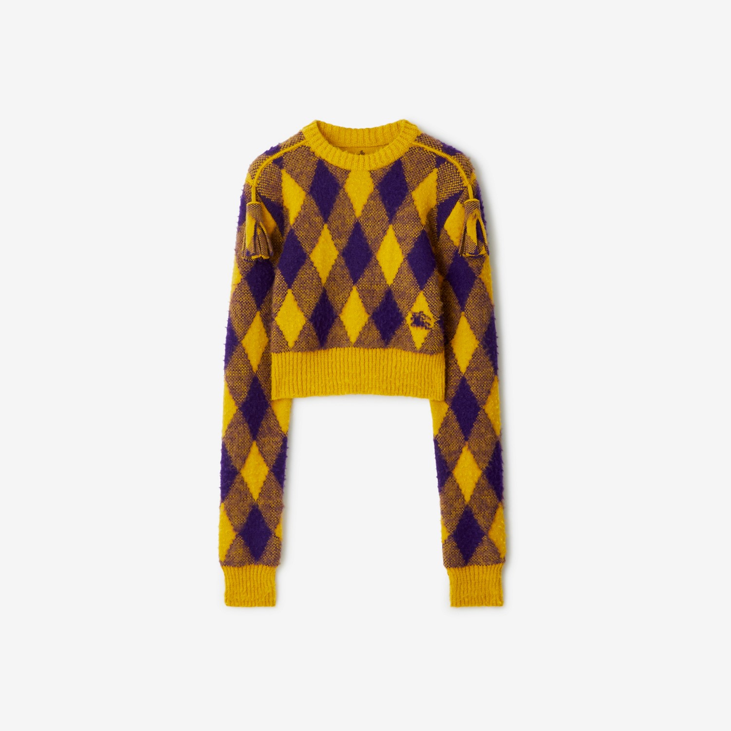 Suéter de lã com estampa Argyle (Pear) - Mulheres | Burberry® oficial