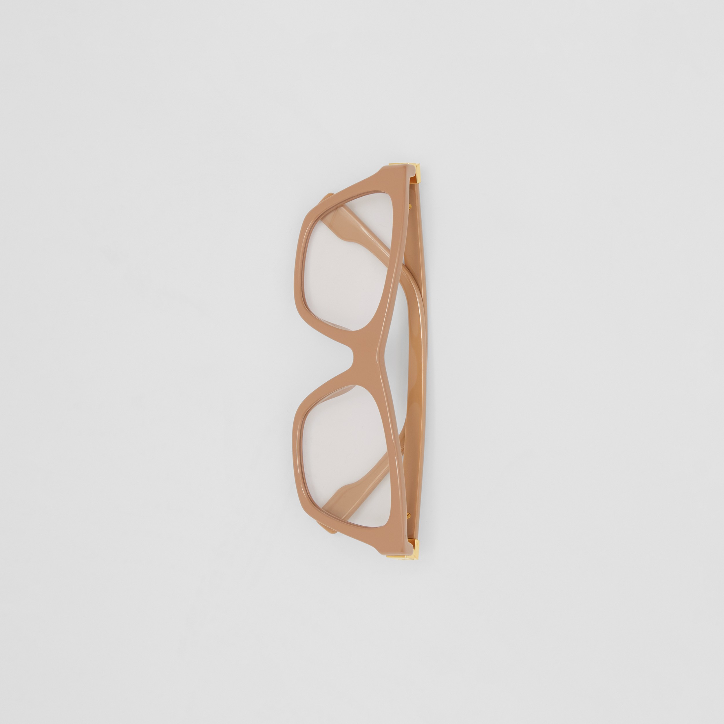 Eckige Korrekturbrille mit Metallbeschlag (Biskuitbeige) - Damen | Burberry® - 4