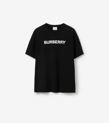 Logo Cotton T shirt in Black Women Burberry Official