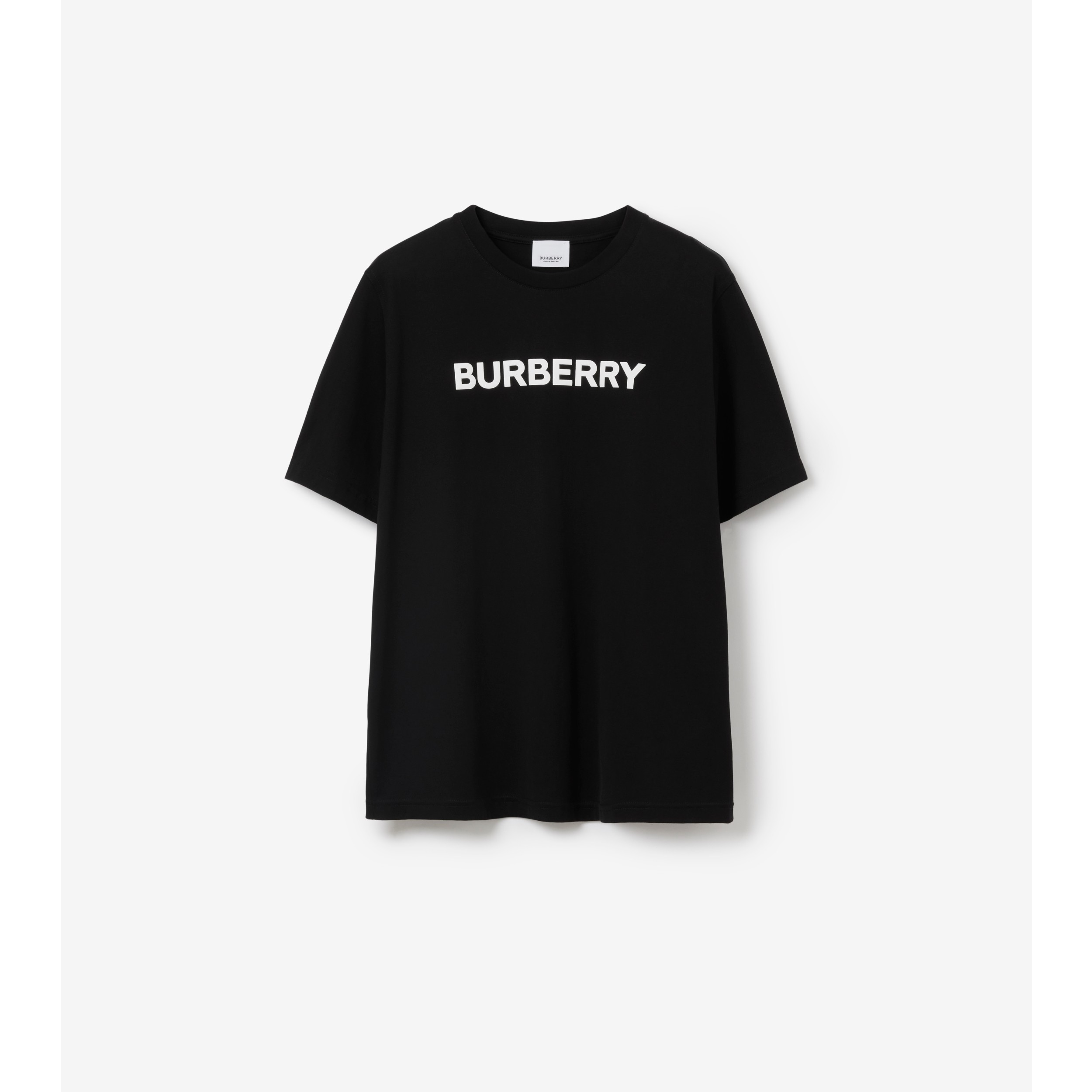 バーバリー　ロゴTシャツ　86   90  クッキーロゴ Logo Cotton T-shirt in Black - Women | Burberry® Official