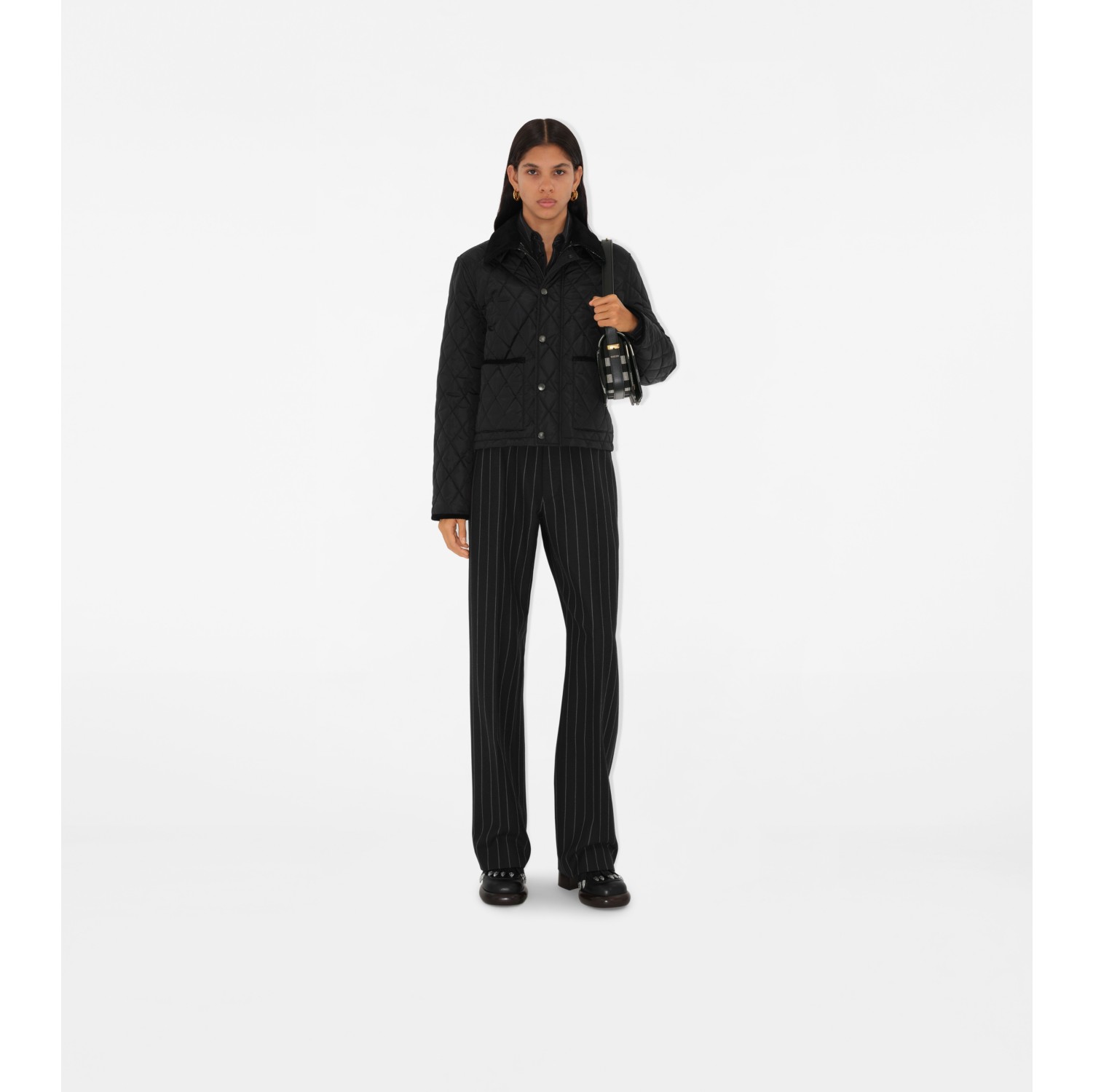 Cropped Quilted Nylon Witney Jacket