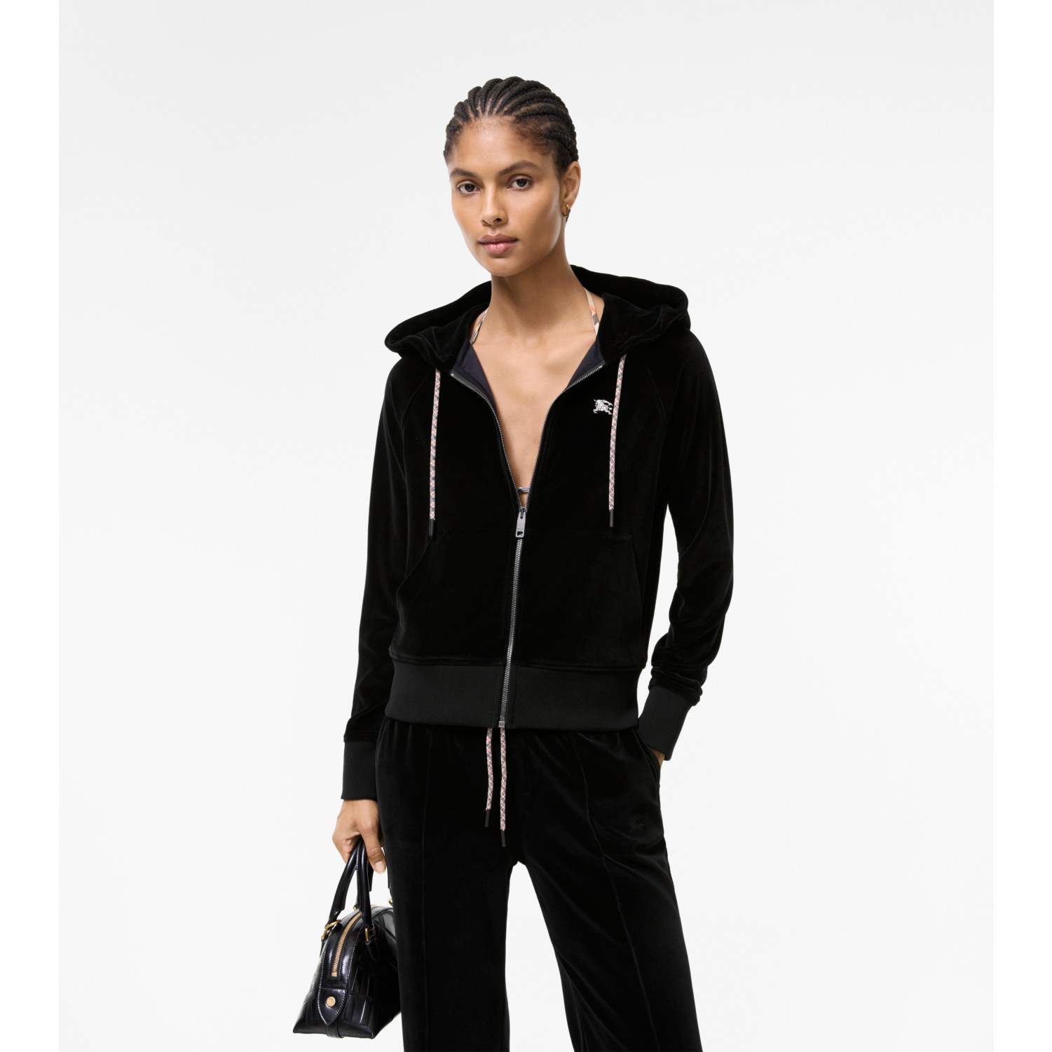 Knight Jewel Velour Zip Hoodie