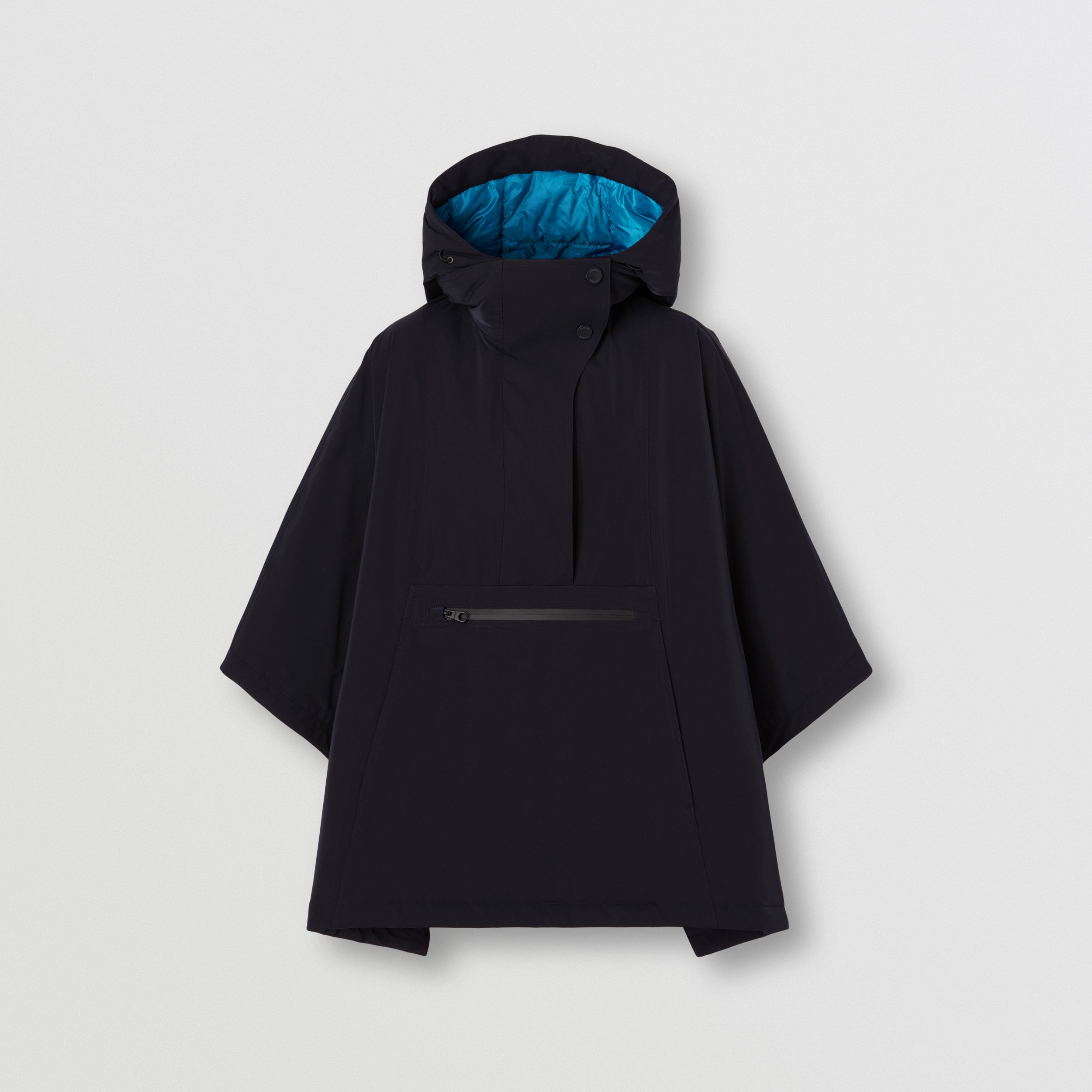Down-filled Lightweight Hooded Cape in Dark Charcoal Blue - Women | Burberry® Official - 4