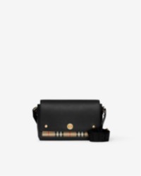Burberry Check Note Bag in Black
