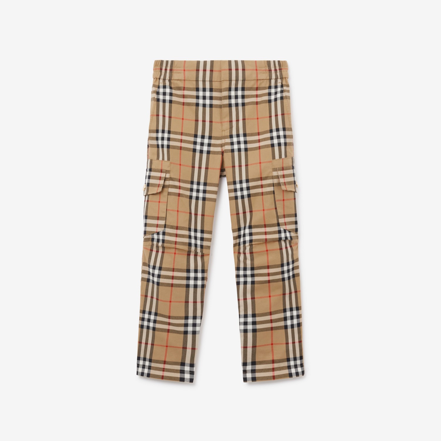 Pantalon cargo en coton Check (Beige D'archive) | Site officiel Burberry®