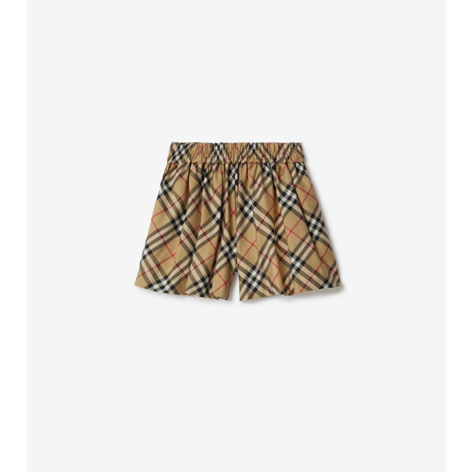 Check Stretch Cotton Shorts