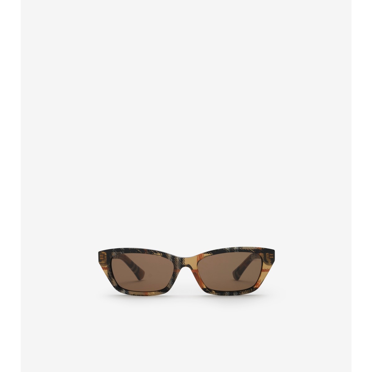  Check Gradient Rectangular Sunglasses