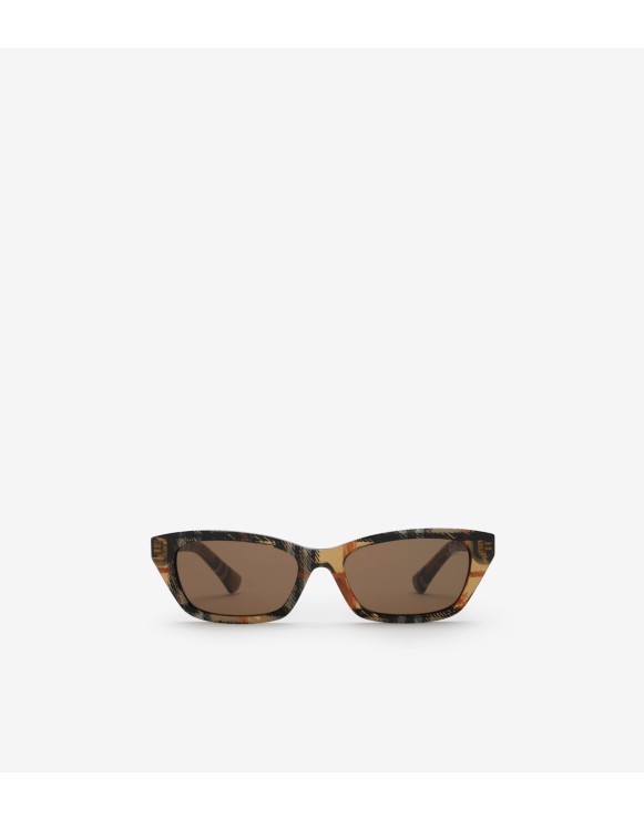 Gradient Check Rectangular Sunglasses