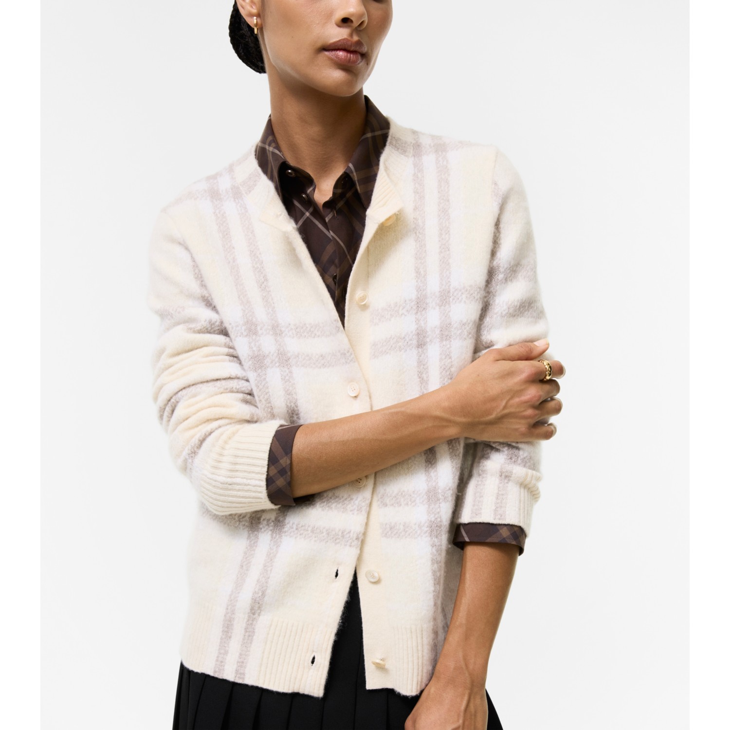 Check Cashmere Cardigan - thumbnail 7