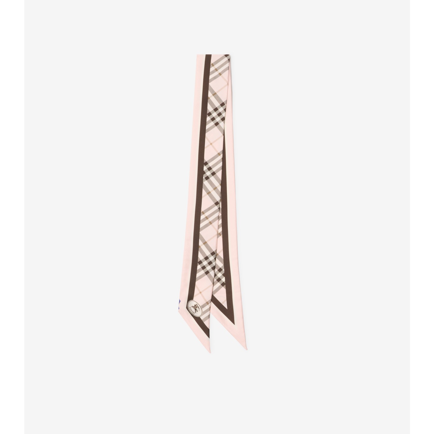 Foulard ultrafin en soie Check
