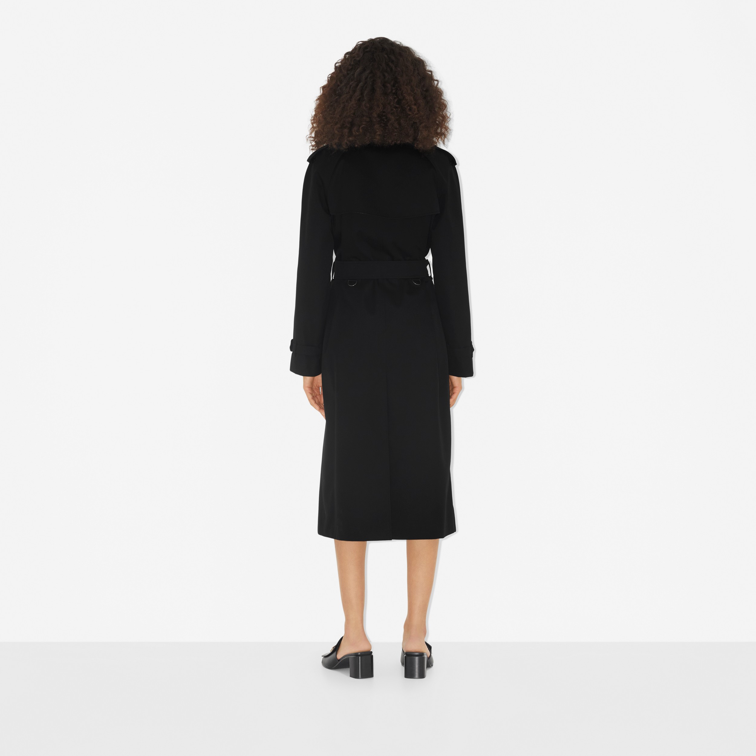 滑铁卢版型 – 长款 Heritage Trench 风衣 (黑色) - 女士 | Burberry® 博柏利官网 - 4