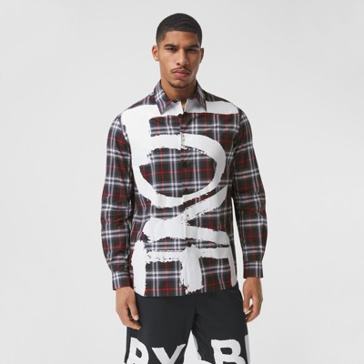 burberry check print shirt