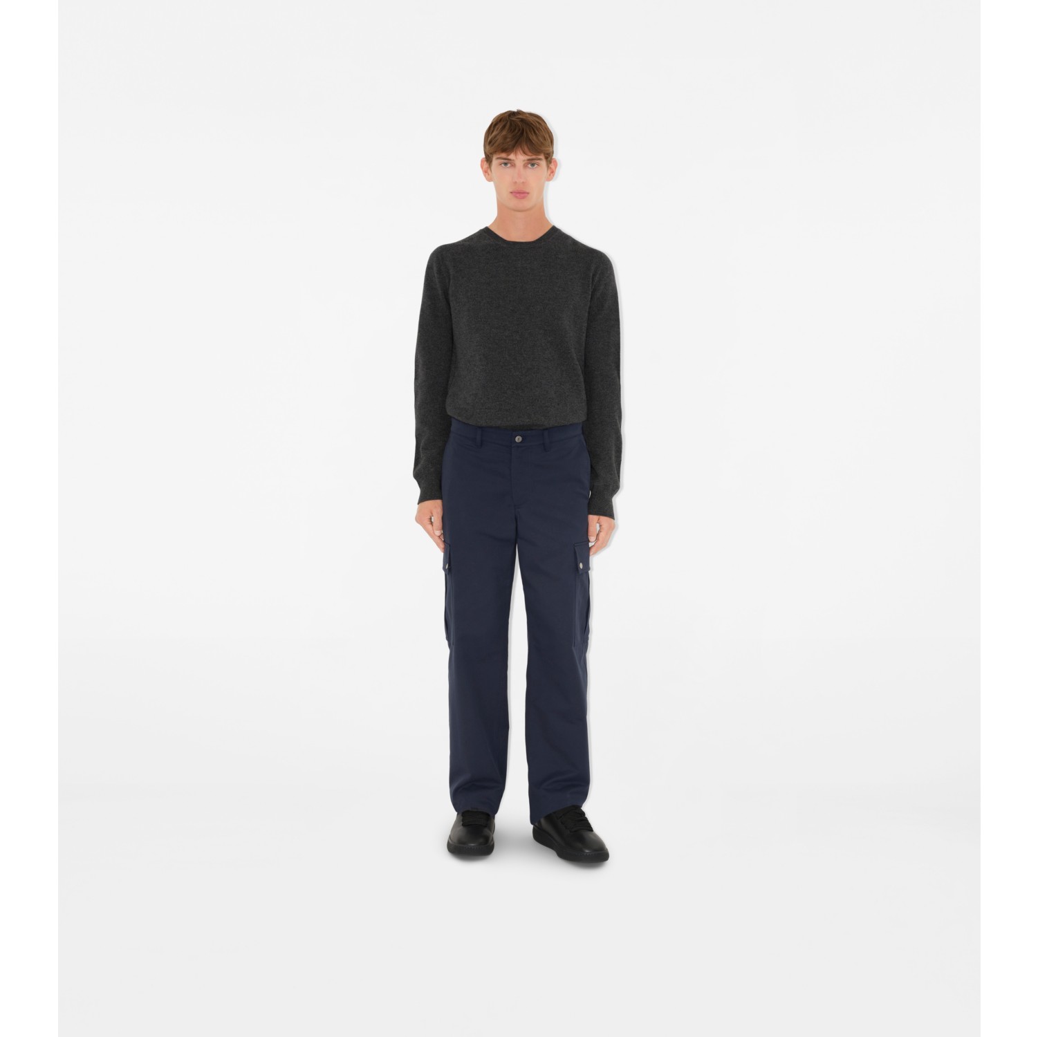 Pantalon cargo en coton mélangé