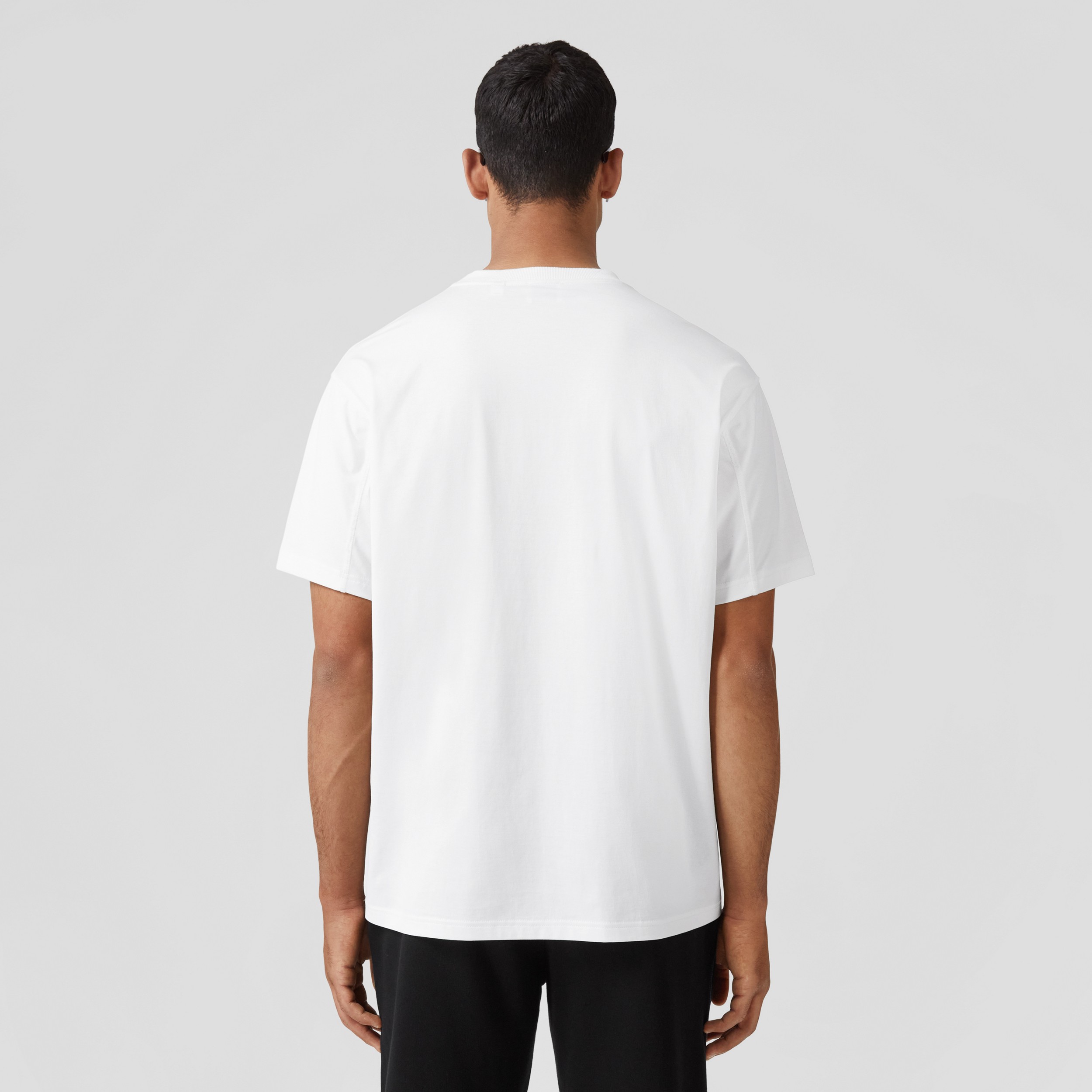 Logo Graphic Cotton T-shirt in White - Men | Burberry® Official - 3