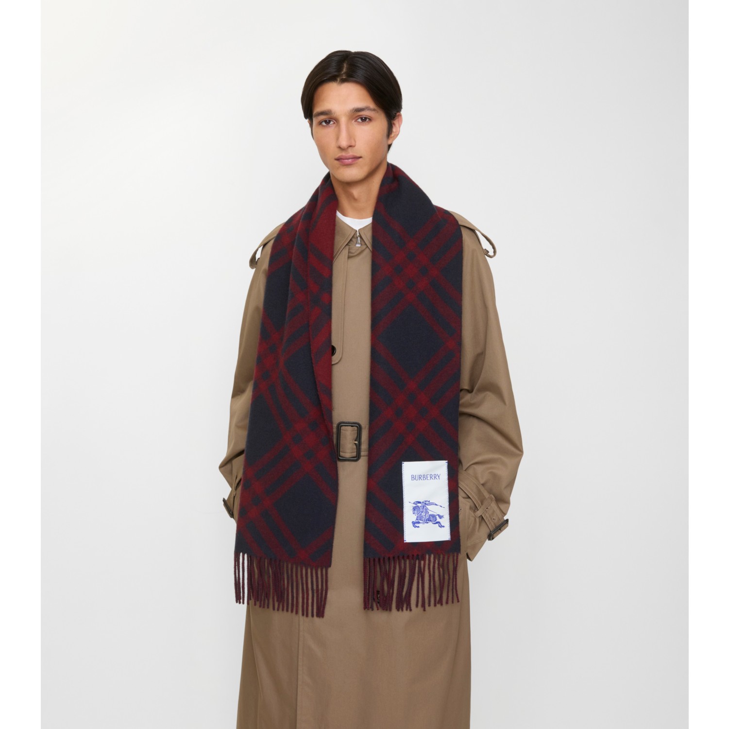 Check Cashmere Scarf