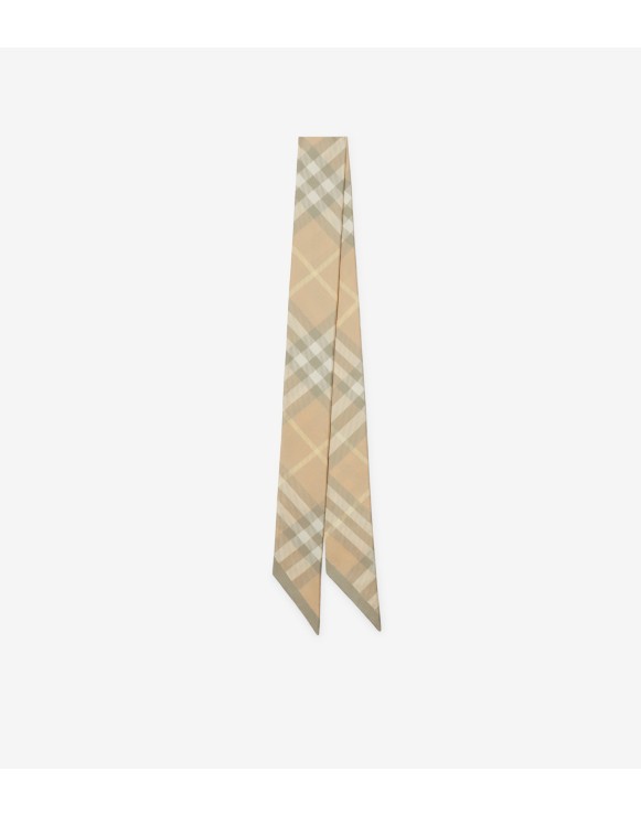 Skinny Check Silk Scarf