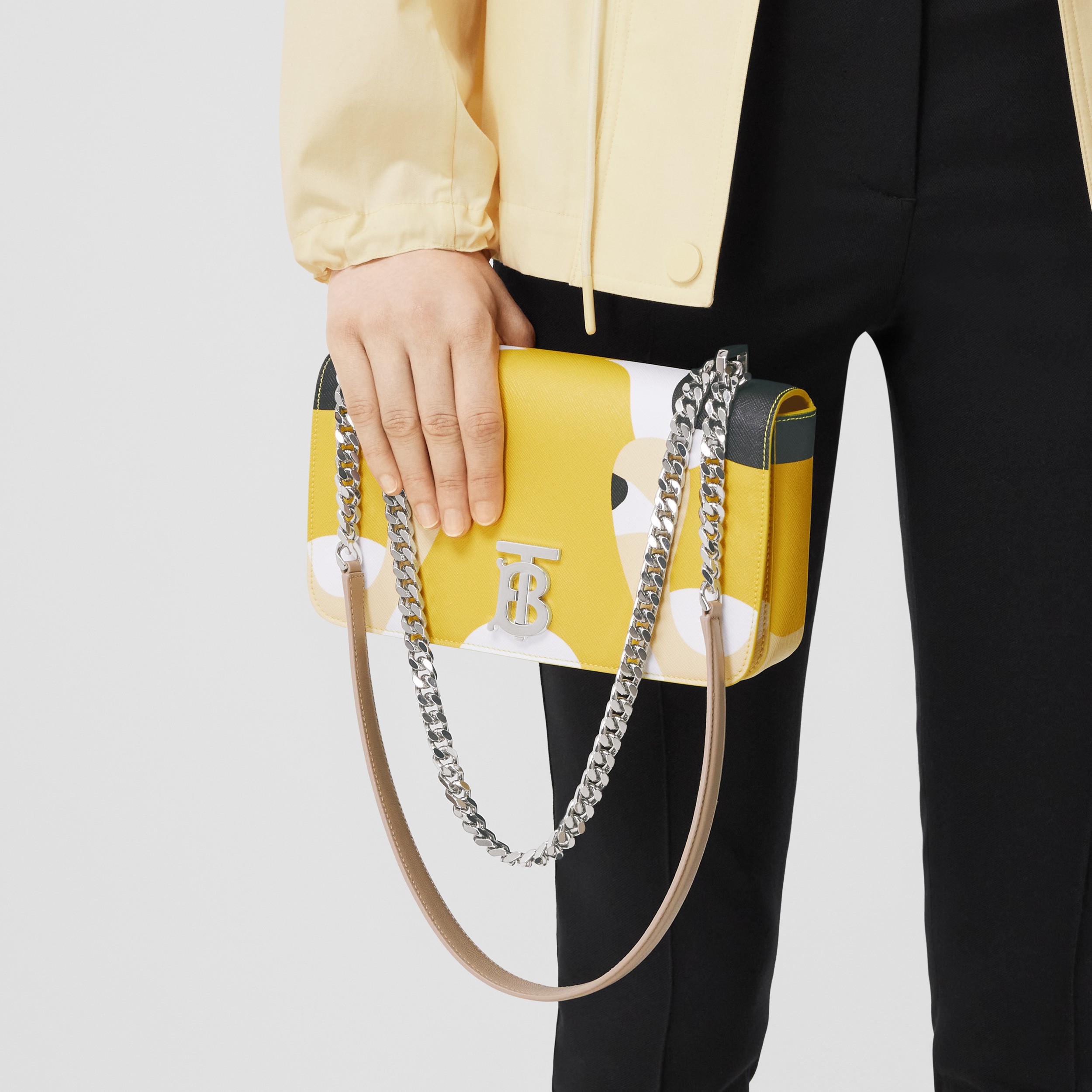 Small Abstract Print Lola Bag in Yellow - Women | Burberry® Official - 3