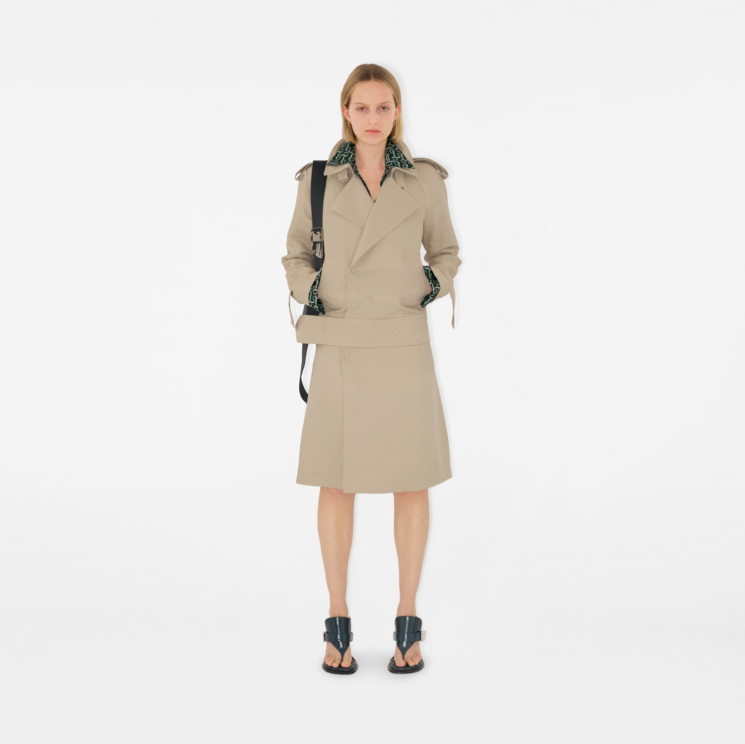 Canvas Trench Skirt