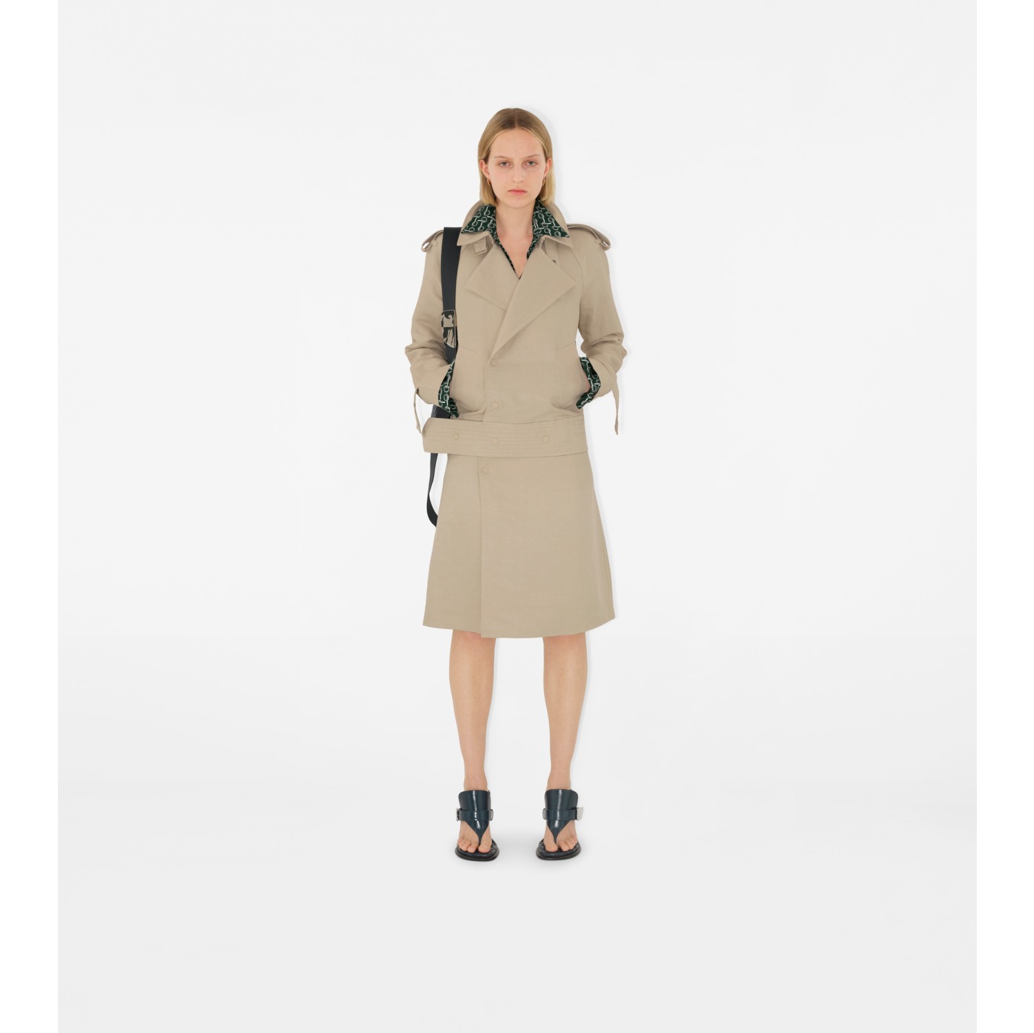 Jupe trench en toile