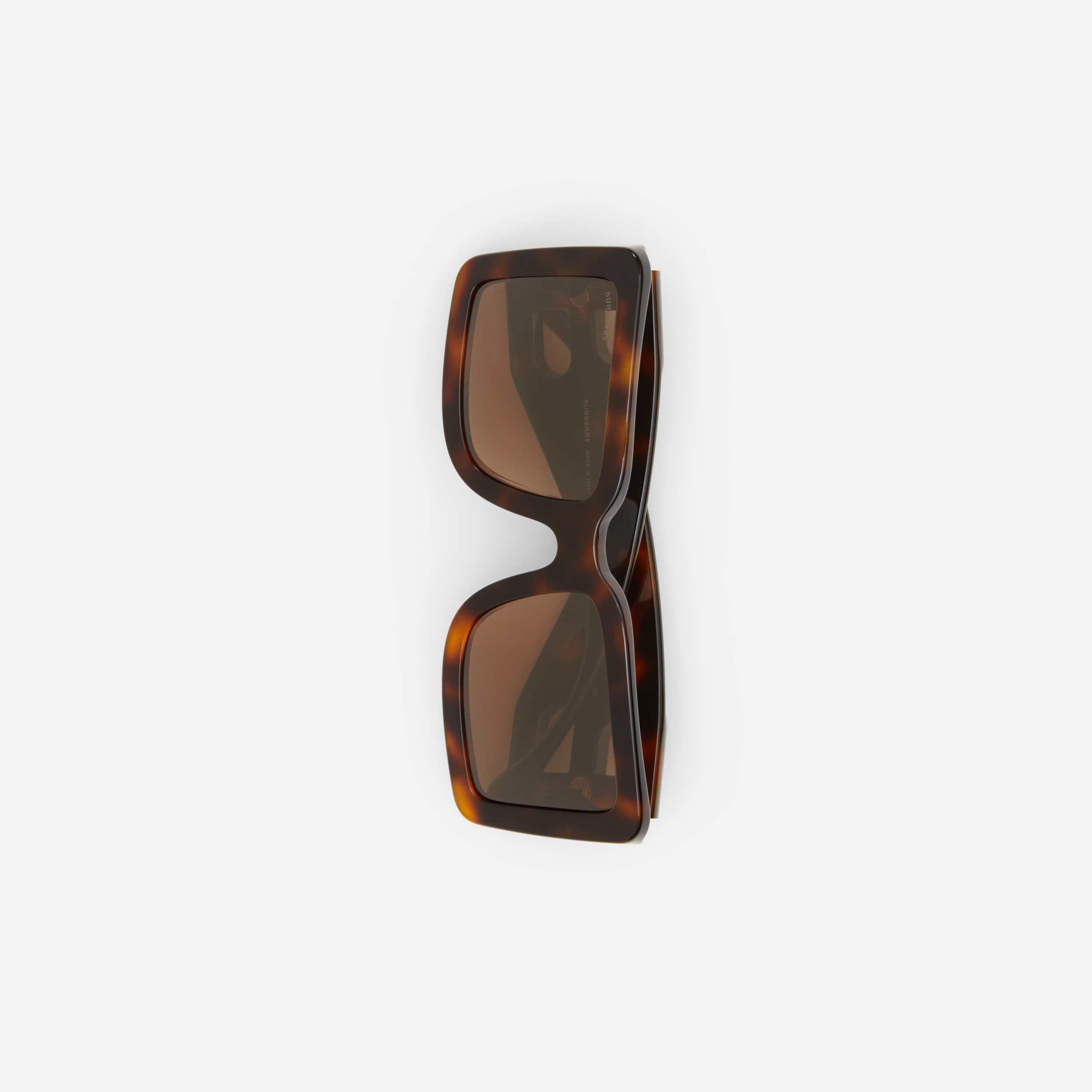 B Motif Square Frame Sunglasses in Tortoise Amber - Women | Burberry® Official - 2