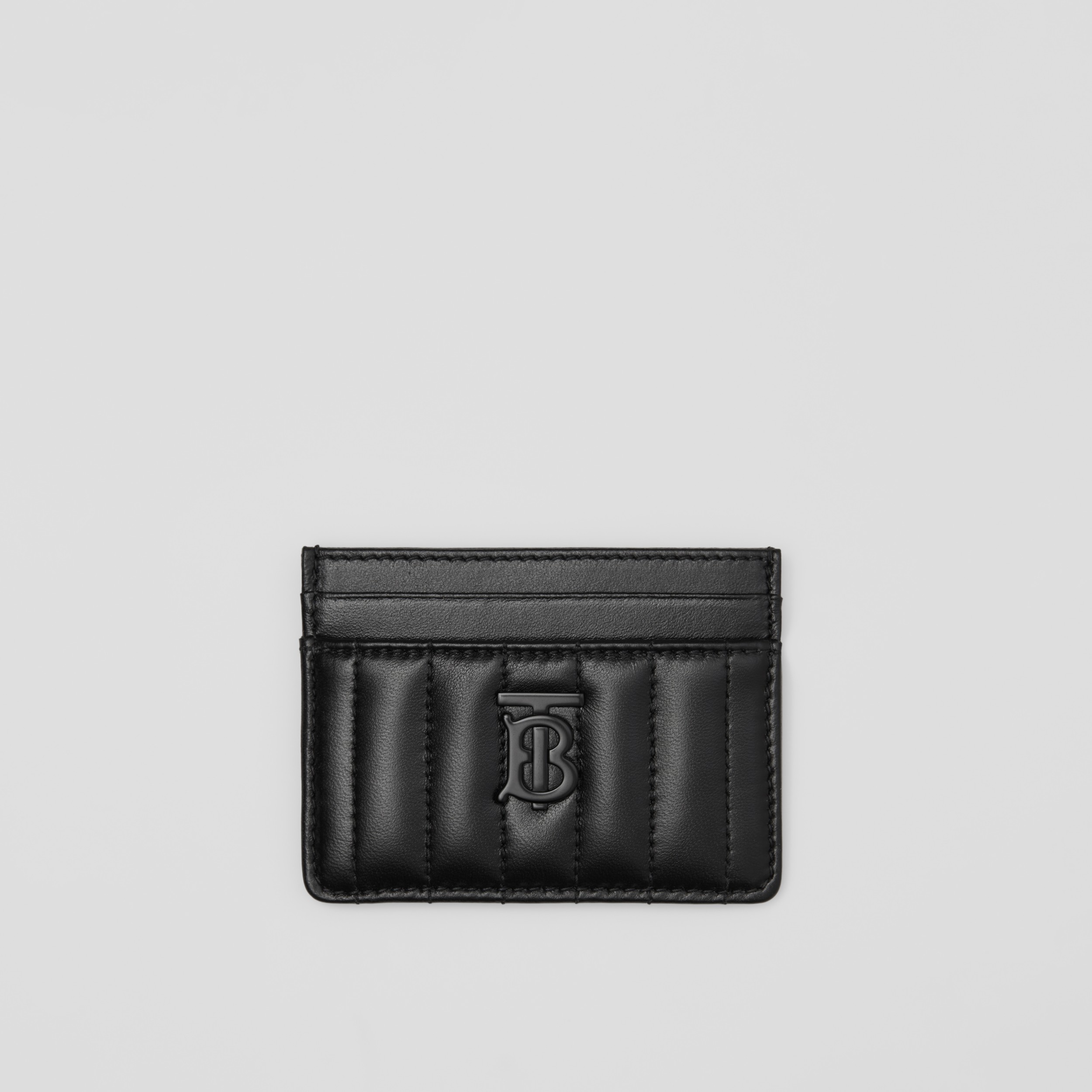 Quilted Leather Lola Card Case in Black/black Women Burberry® Official