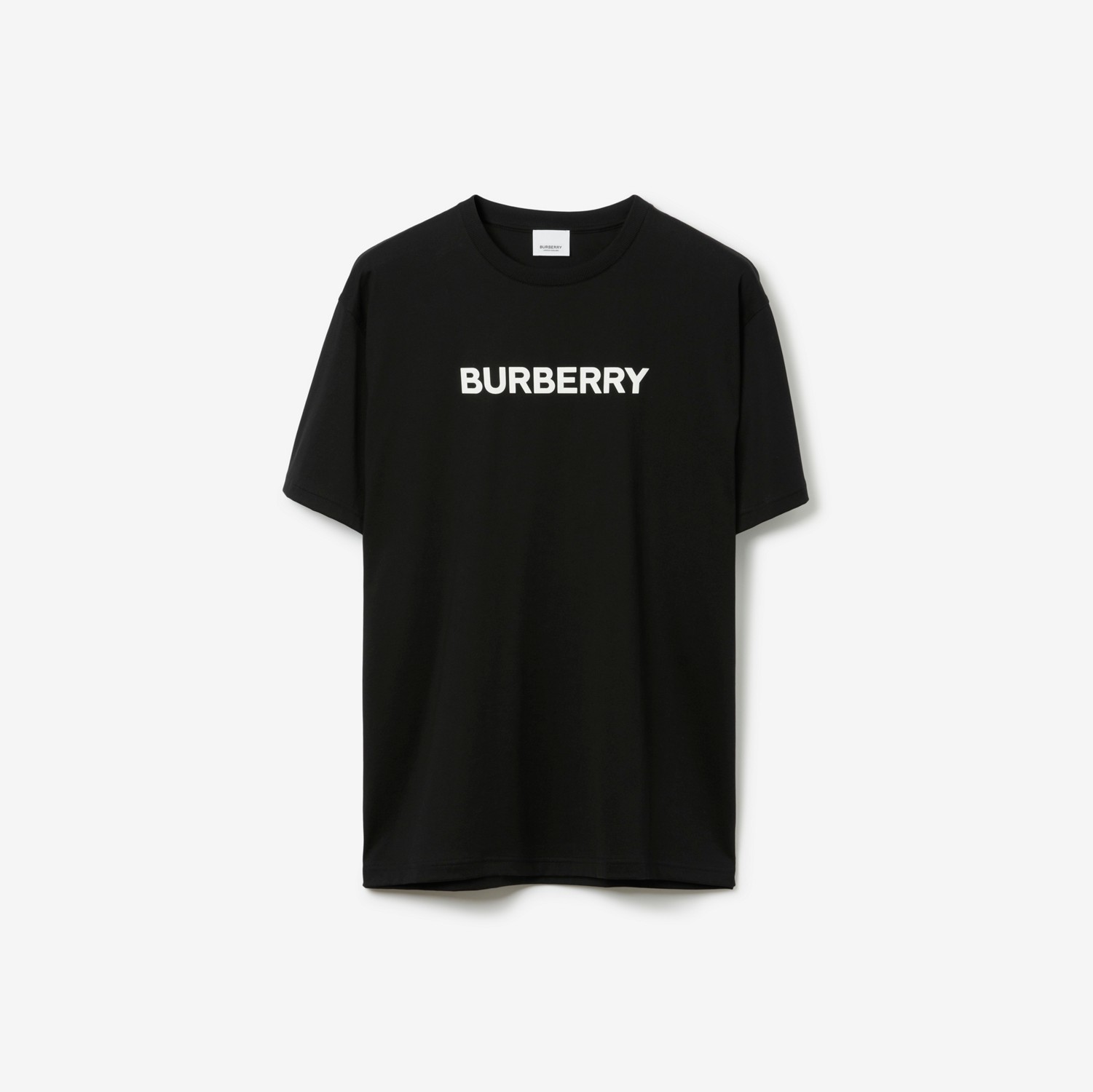 Logo Cotton T-shirt in Black - Men | Burberry® Official