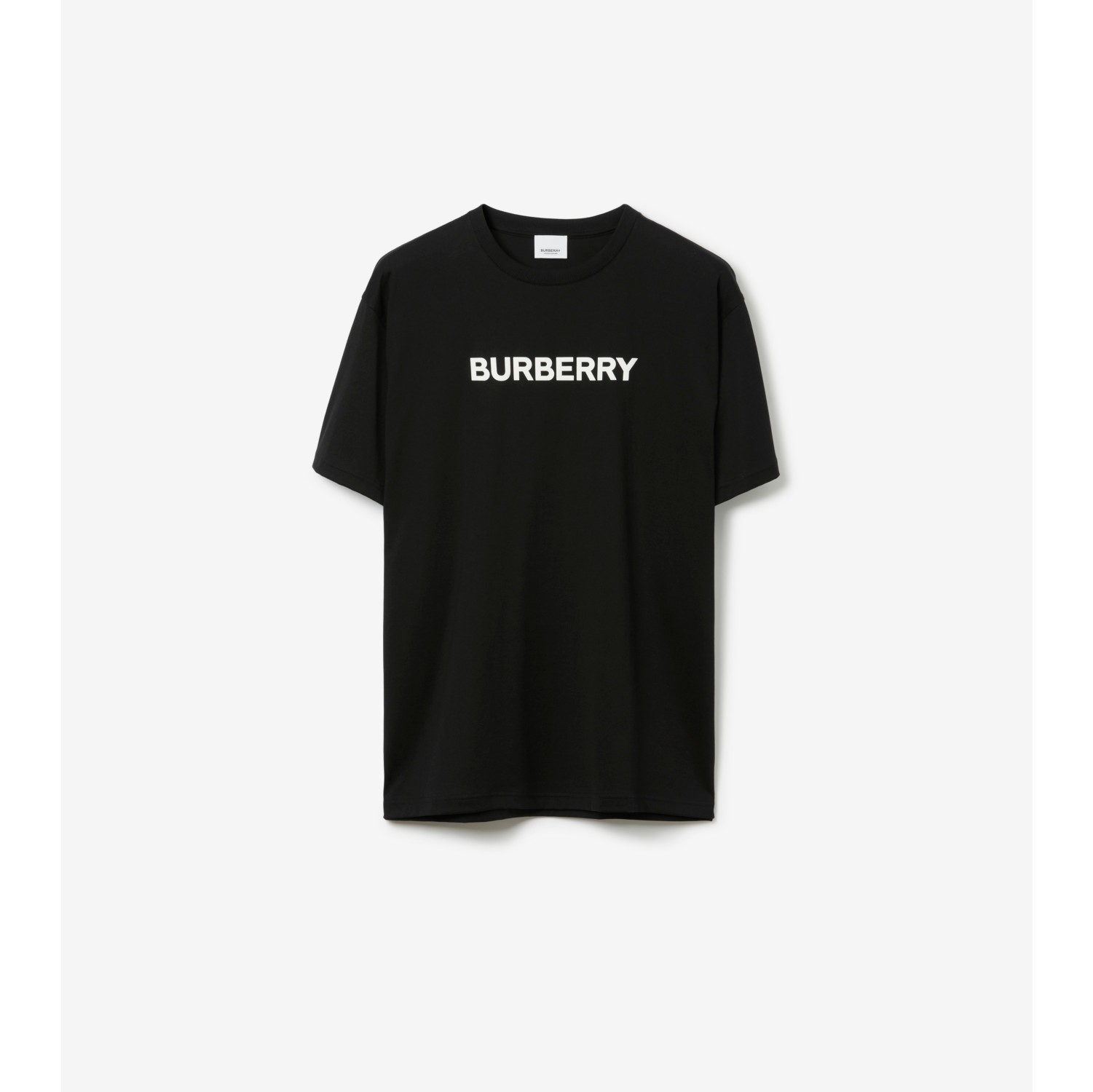 Logo Cotton T shirt in Black Men Burberry Official