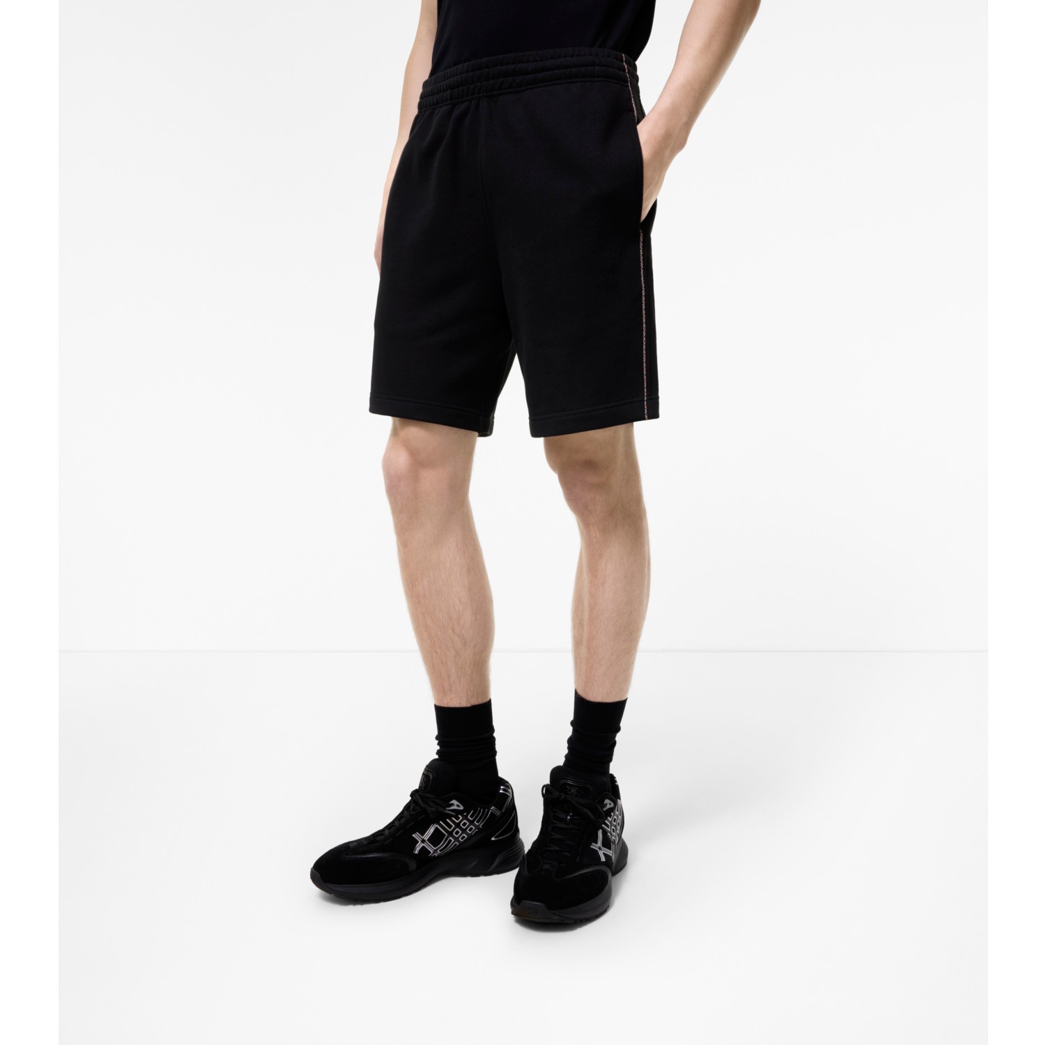 Check Piping Cotton Shorts