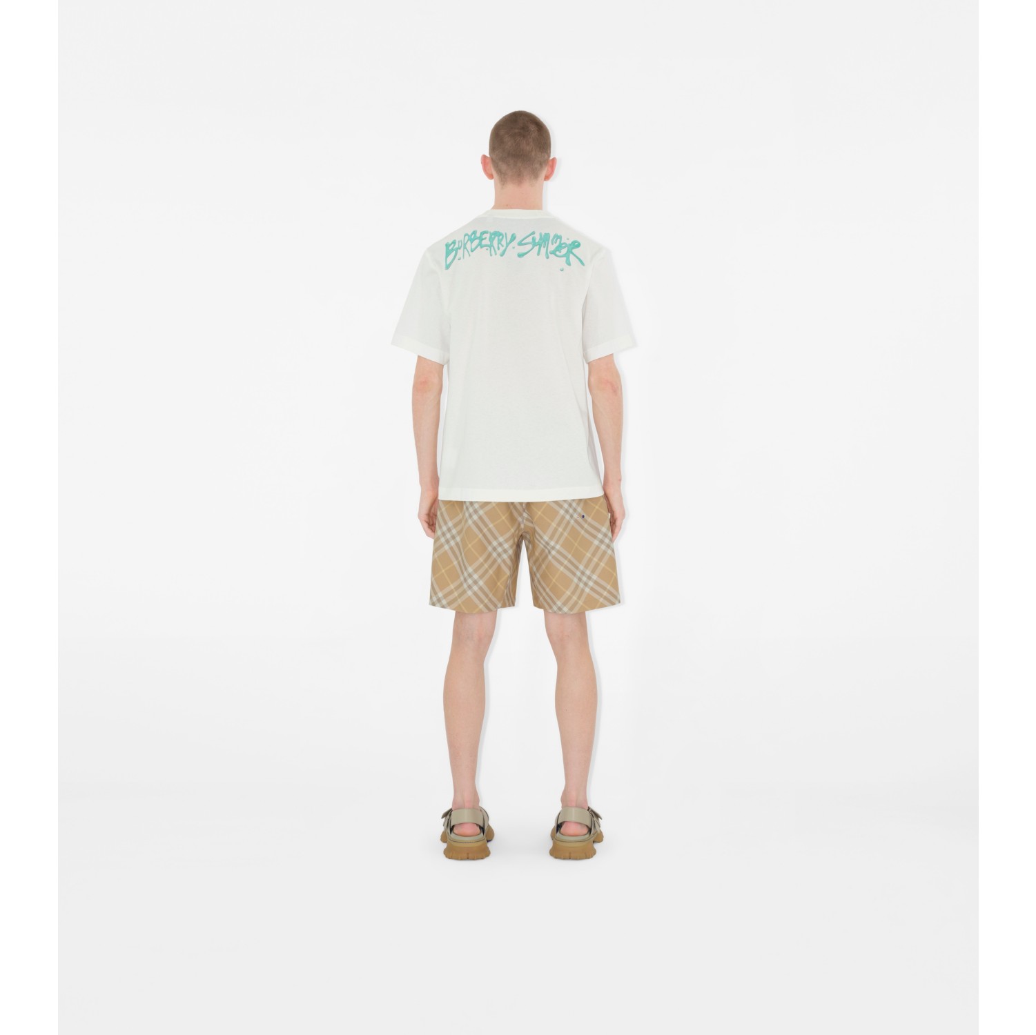 Frog Cotton T-shirt in Salt - Men | Burberry® Official