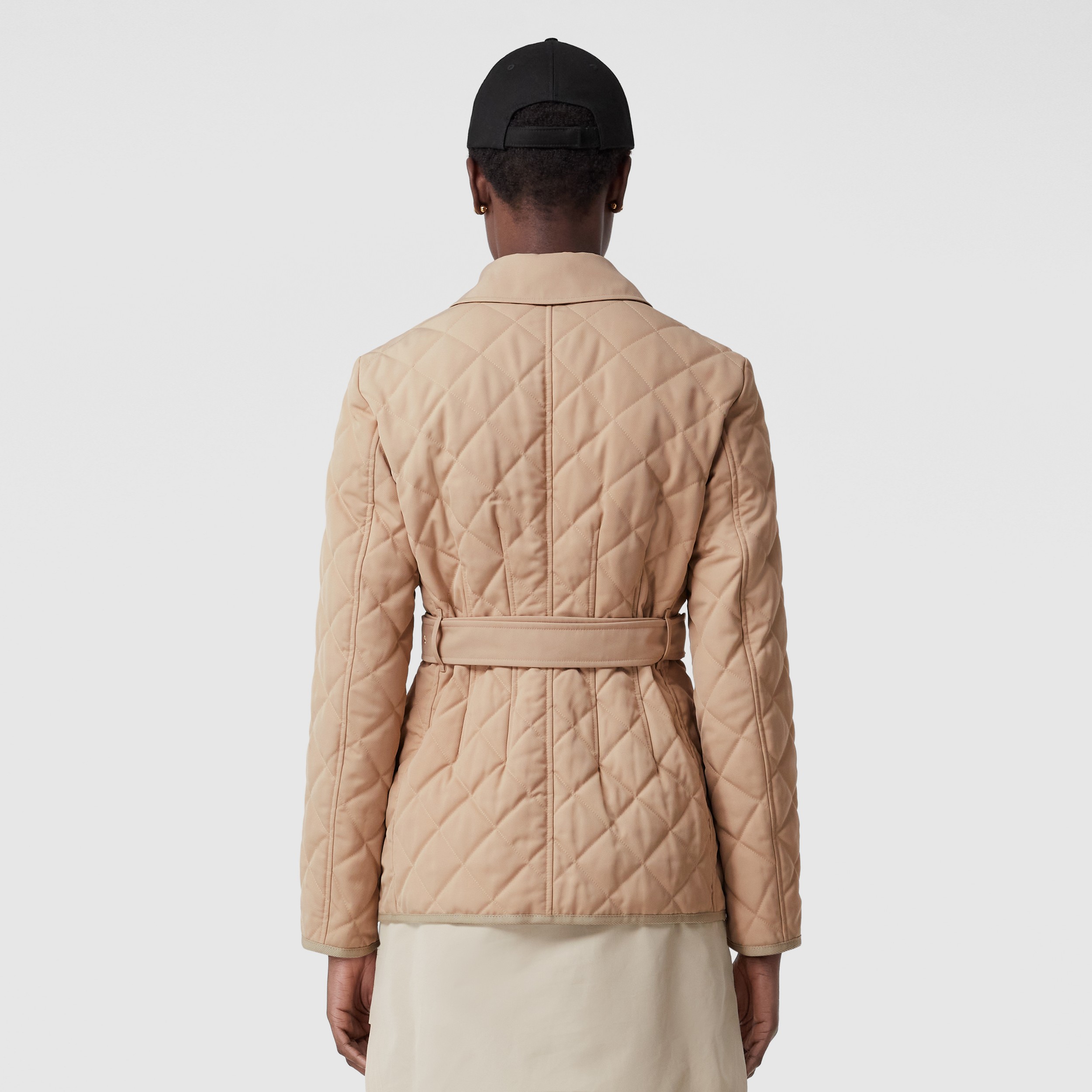 Diamond Quilted Jacket in Soft Fawn - Women | Burberry® Official - 3
