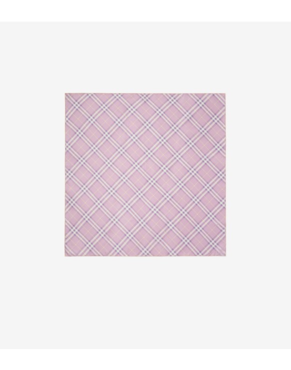 Check Silk Scarf
