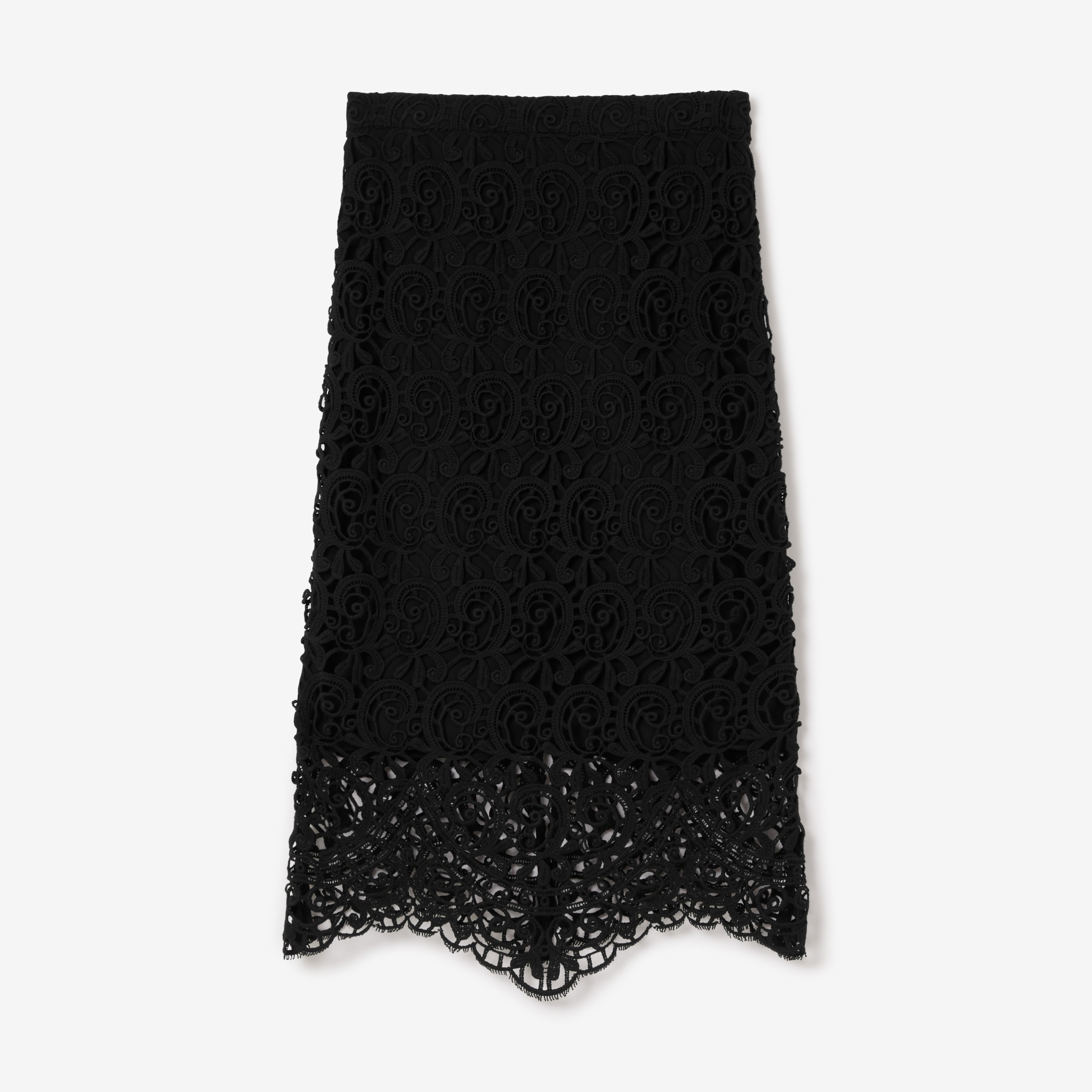 black lace pencil skirt