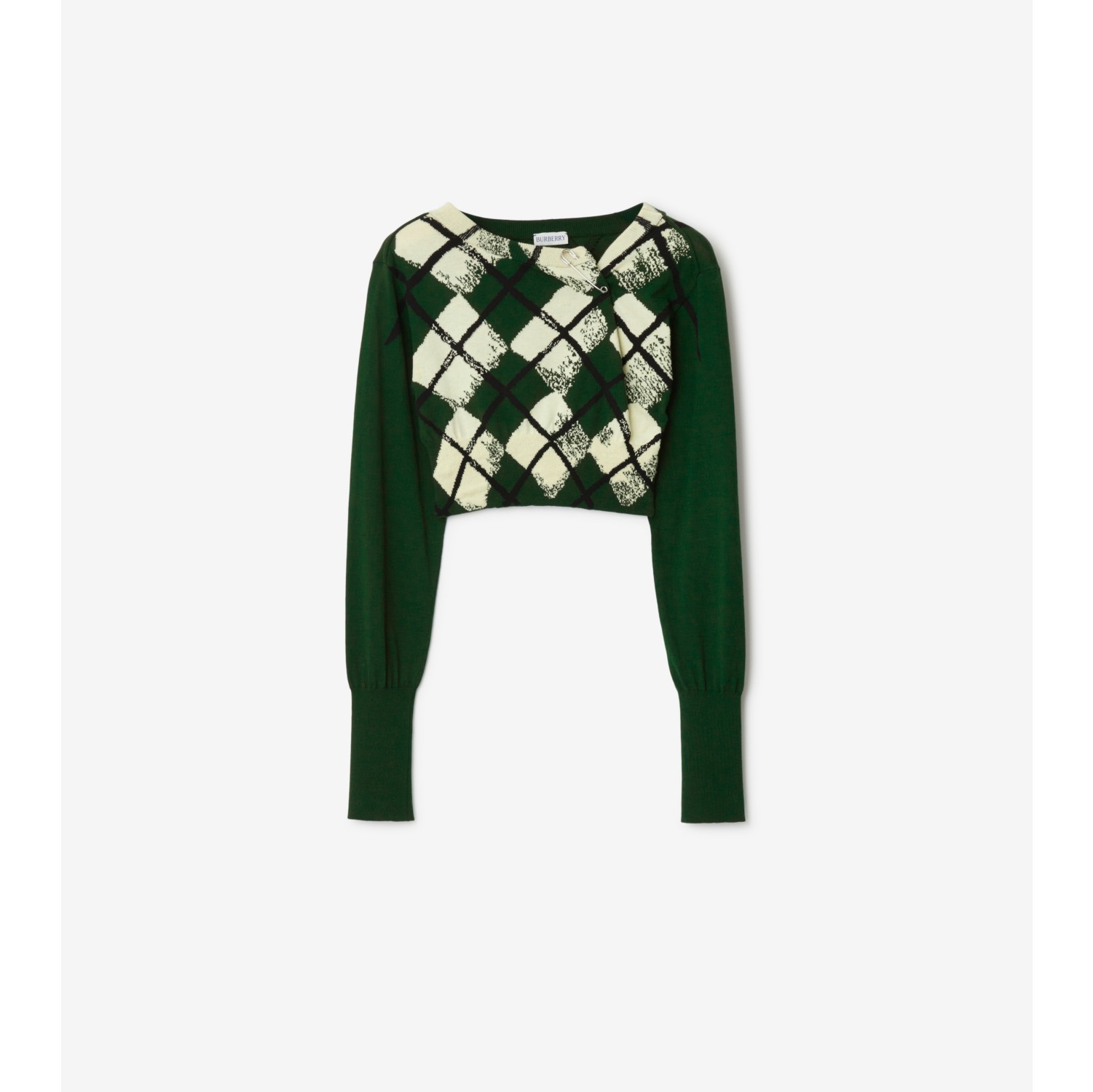 Argyle hot sale print sweater