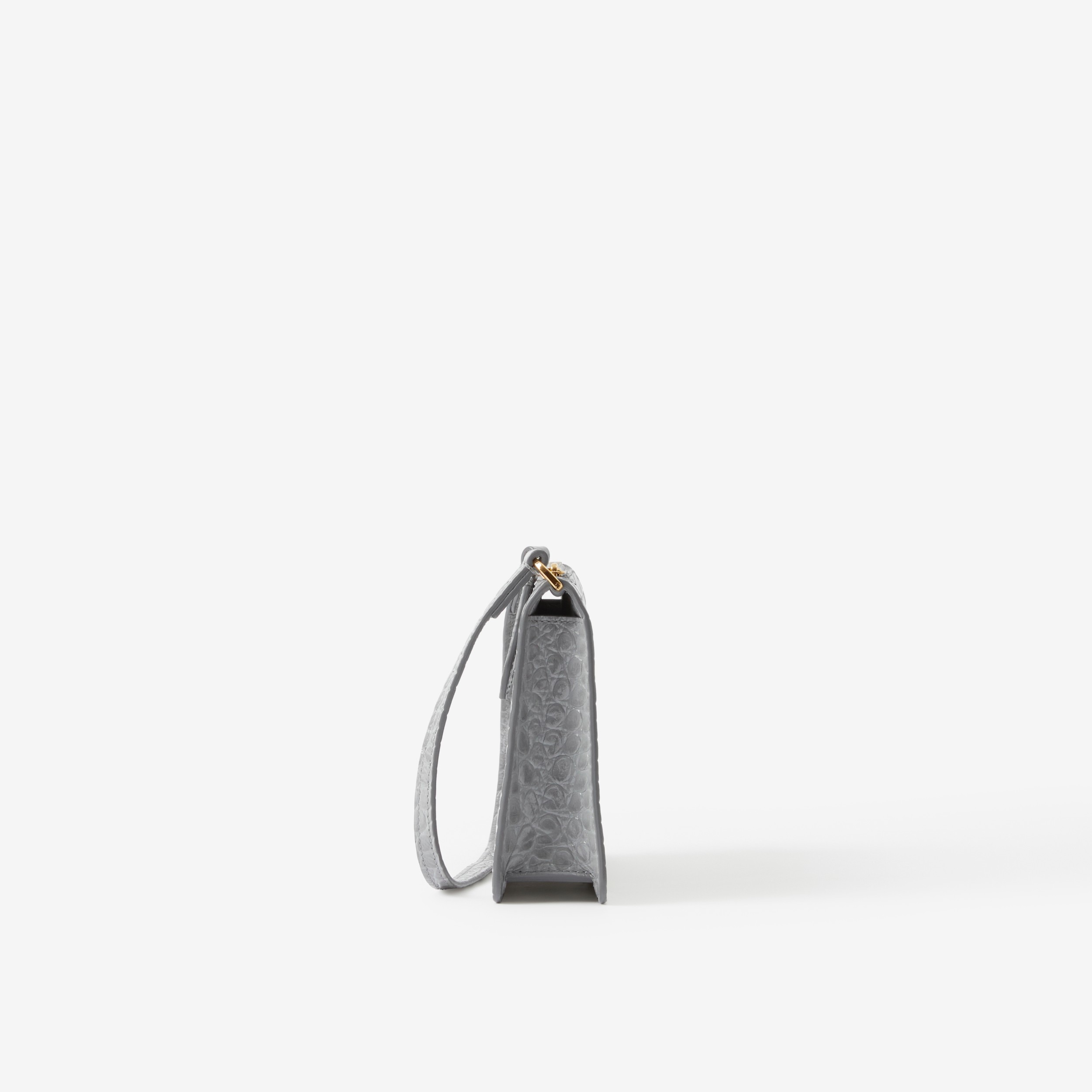 Embossed Leather Mini TB Shoulder Pouch in Cloud Grey - Women | Burberry® Official - 2