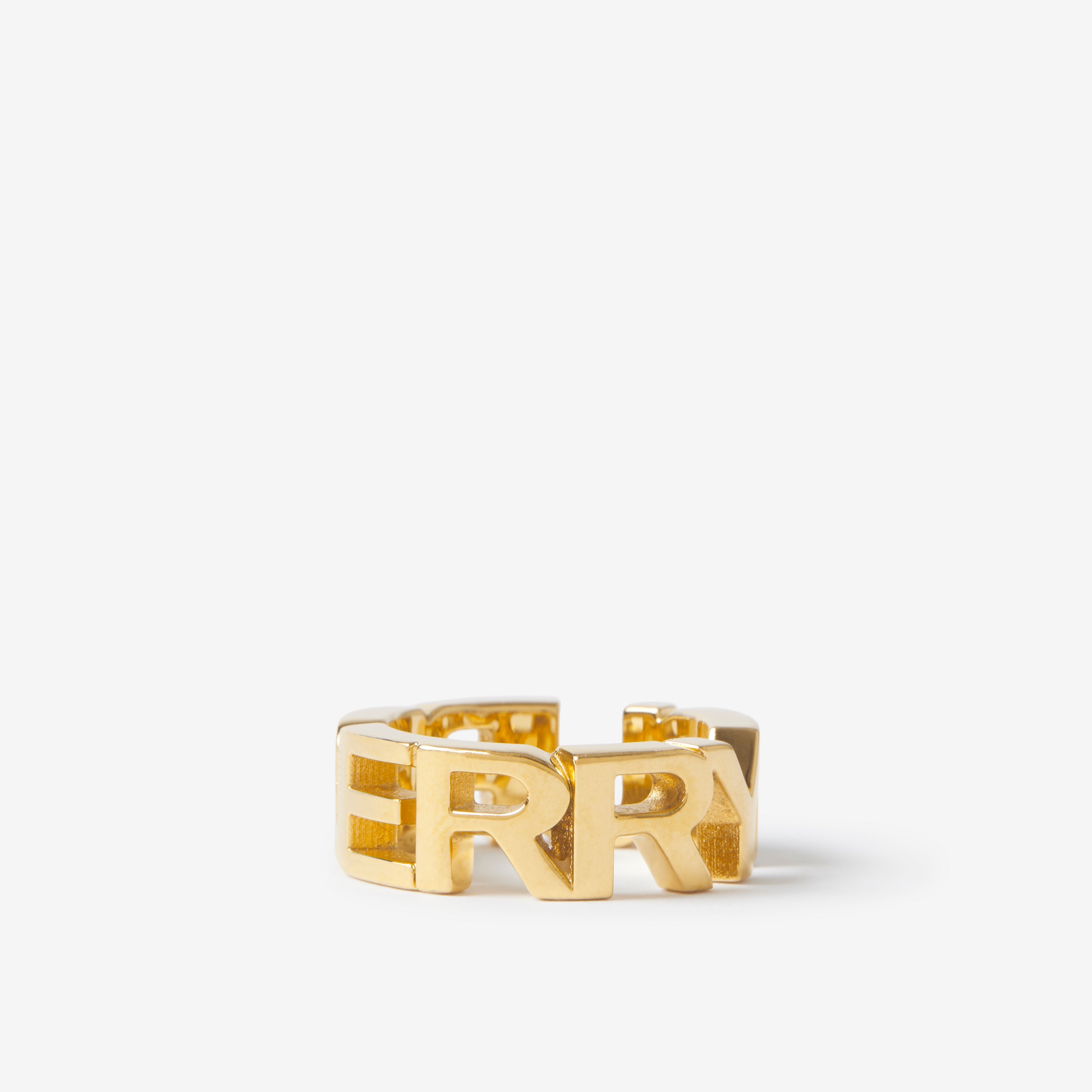 Gold-plated Logo Ring in Light - Women | Burberry® Official - 2