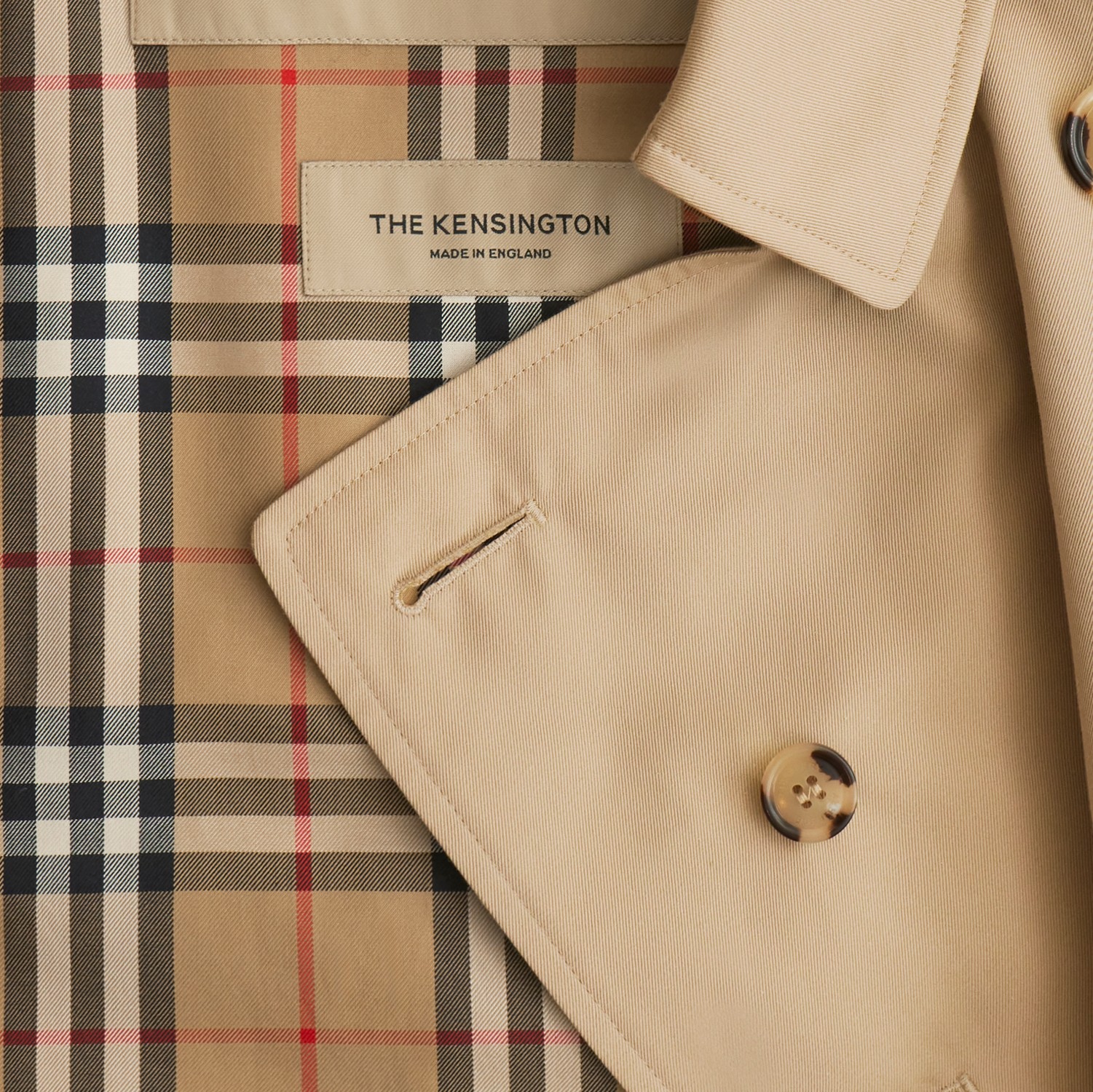 Mid-length Kensington Heritage Trench Coat in Honey - Men Mid-length Kensington Heritage Trench Coat in Honey - Men