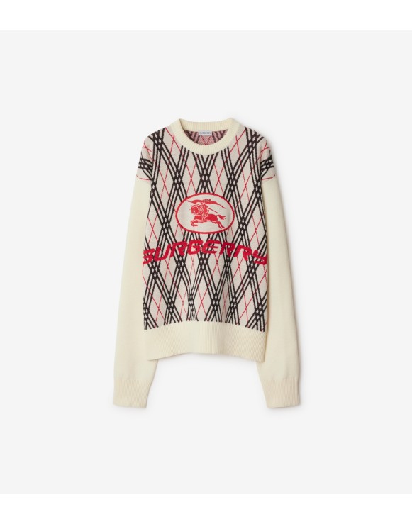 Pullover Argyle in misto lana Check