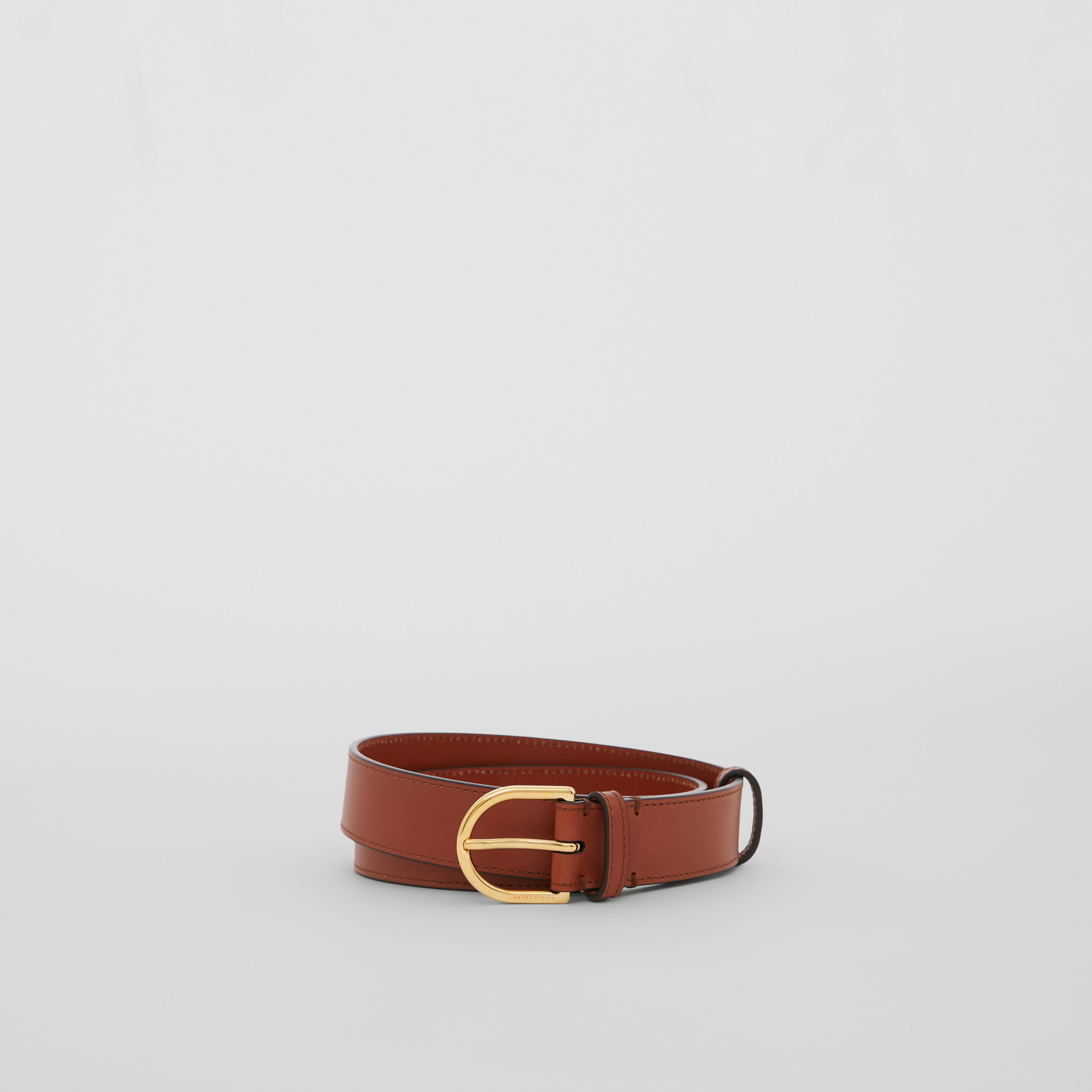 D-ring Buckle Leather Belt in Tan - Women | Burberry® Official