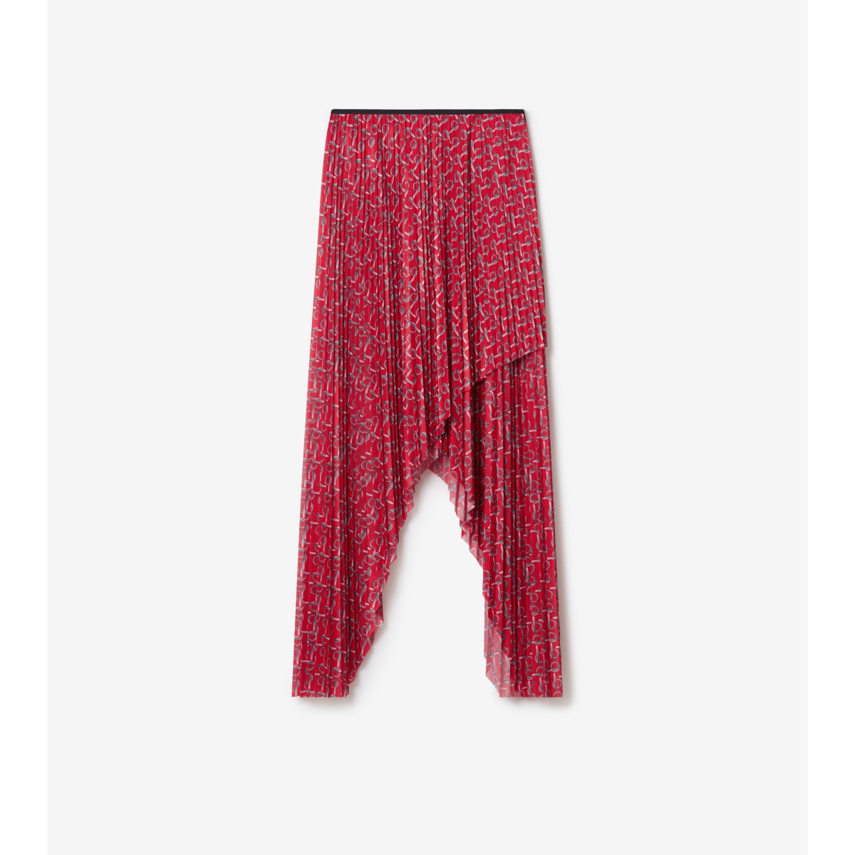 Burberry Woman Maxi Skirt Red Size 8 Polyester In Pink