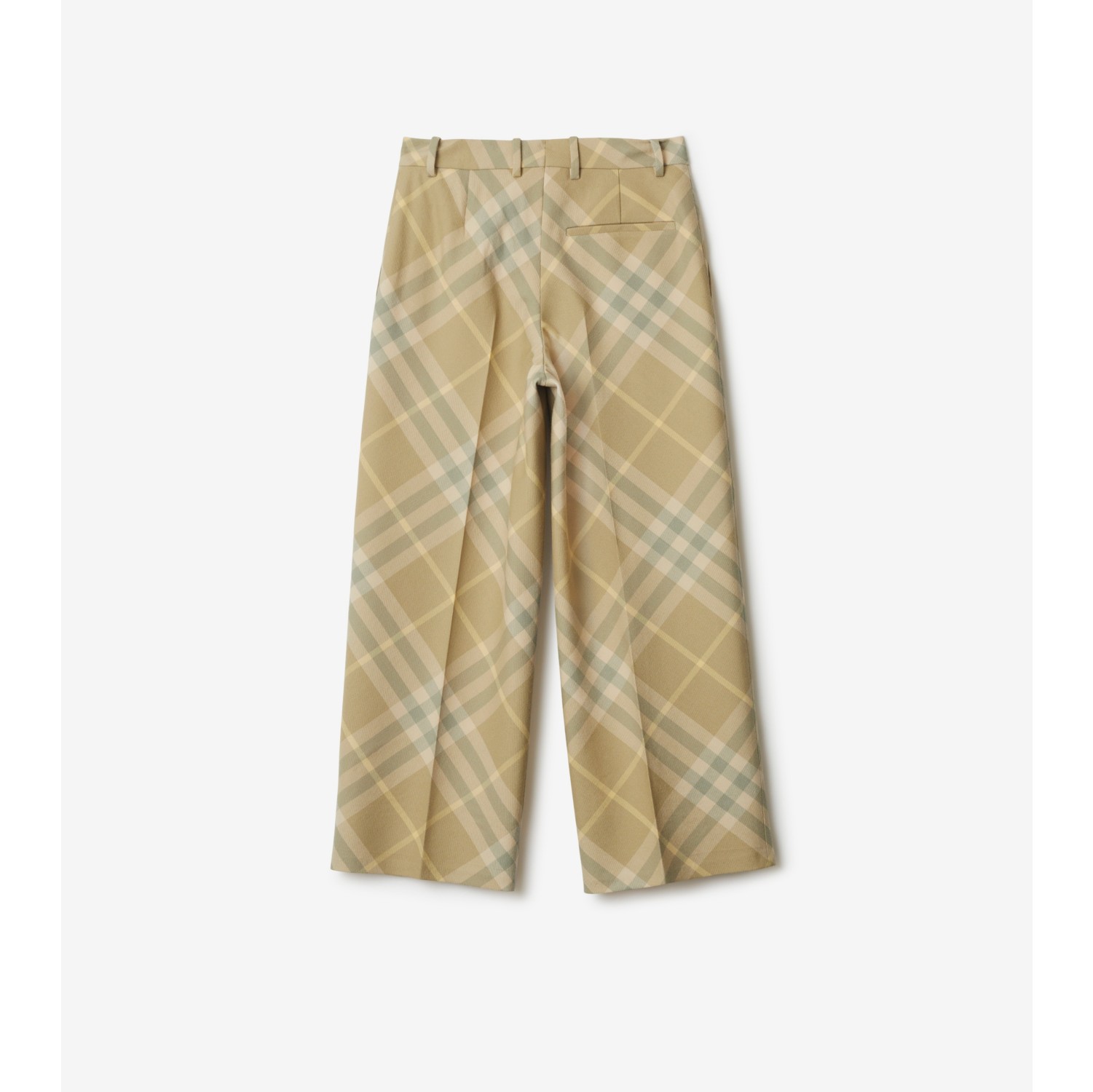 Women's Burberry Check Wool Pants by Burberry