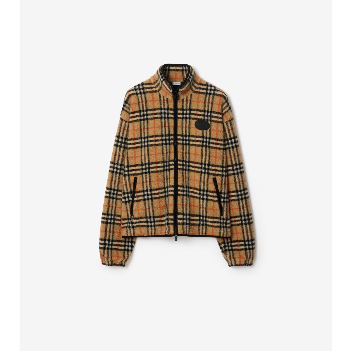  Check Wool Cashmere Blend Fleece