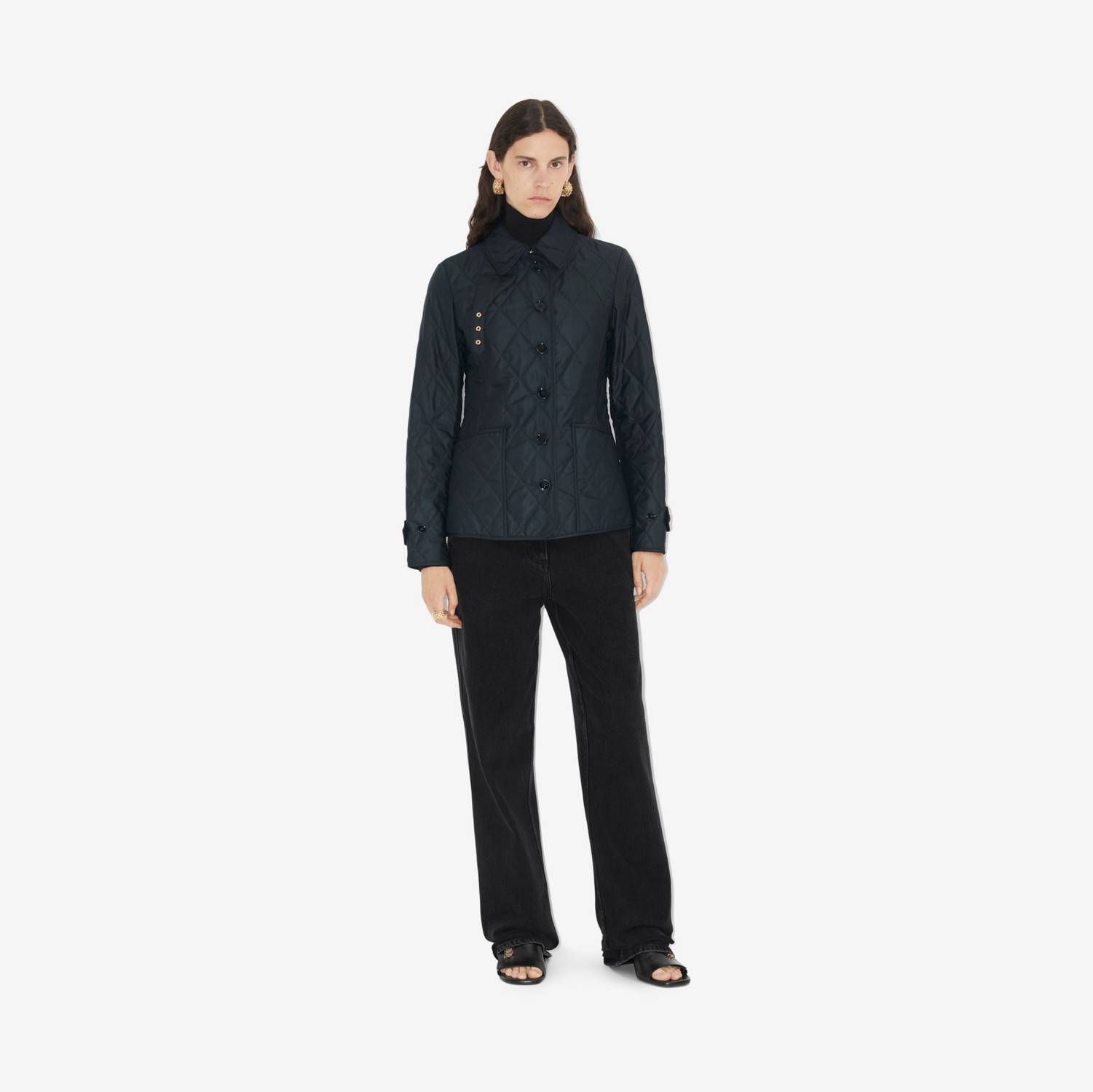 퀼팅 체온조절 재킷 (미드나이트) - 여성 | Burberry®