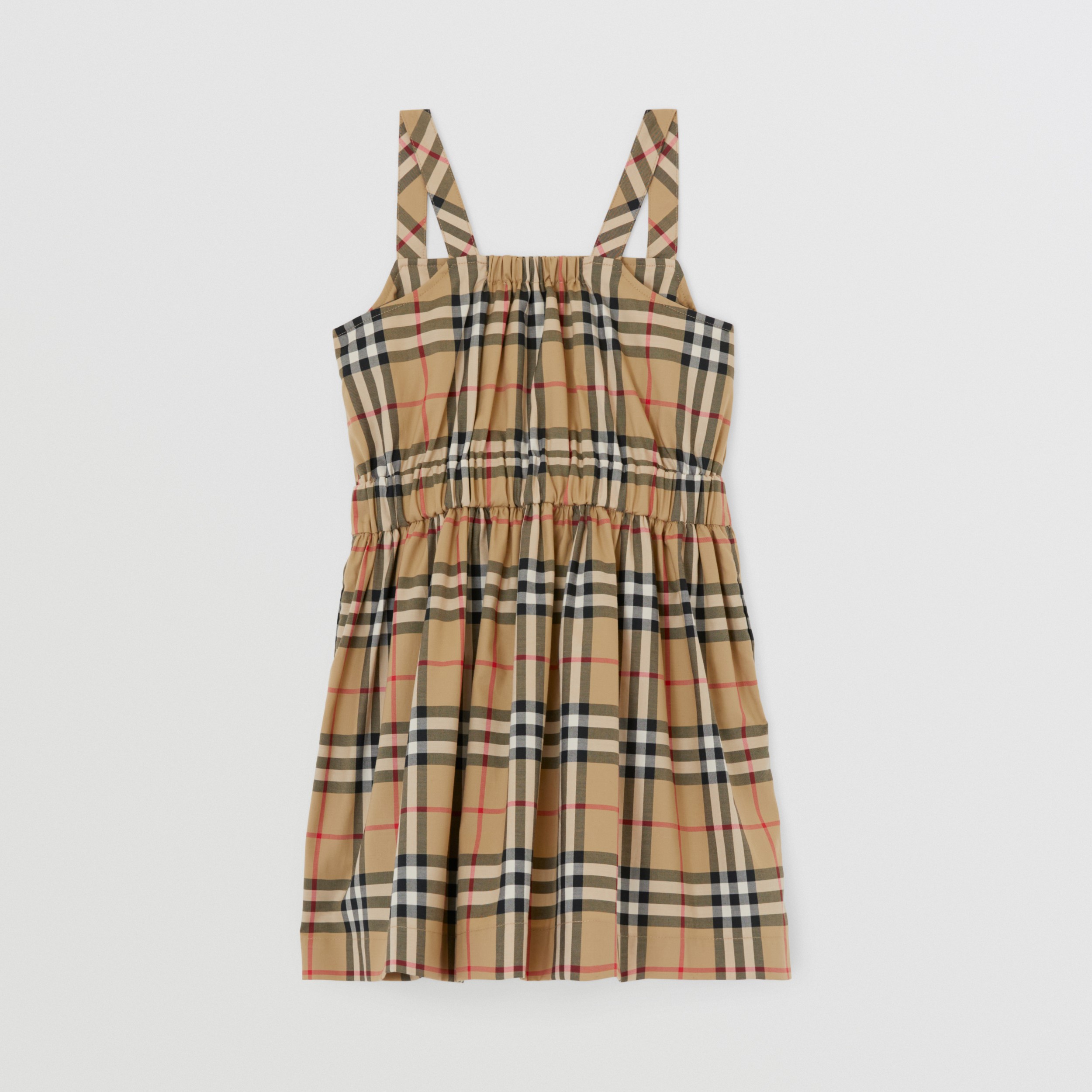 Vintage Check Stretch Cotton Dress in Archive Beige | Burberry® Official