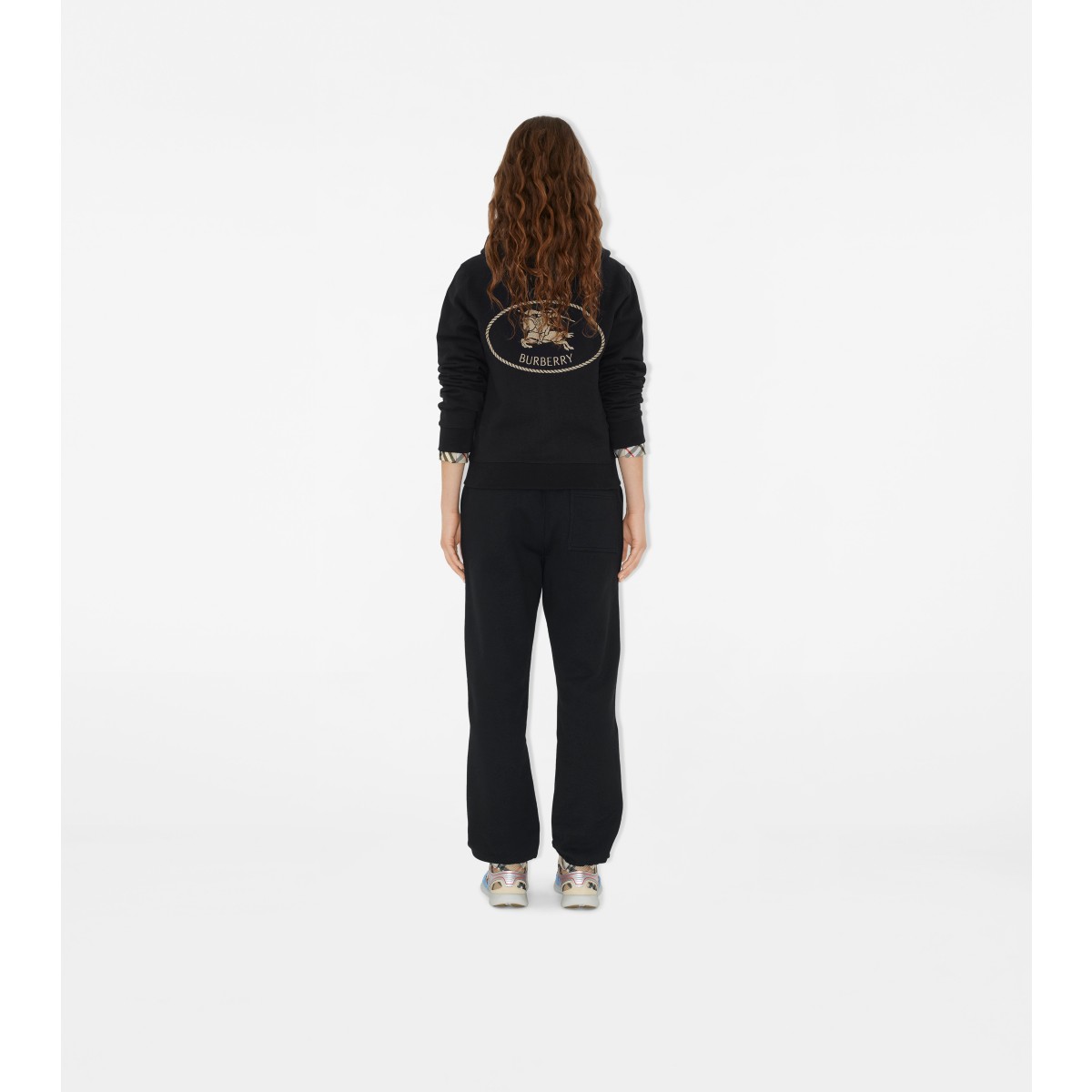  Embroidered Knight Stamp Zip Hoodie