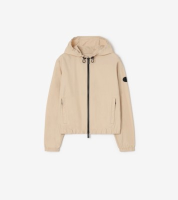 Nylon Nelson Hooded Jacket in Pale stone - Women | Burberry® Official