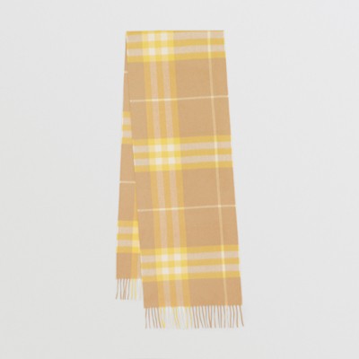 The Burberry Check Cashmere Scarf in Archive Beige/yellow | Burberry®  Official